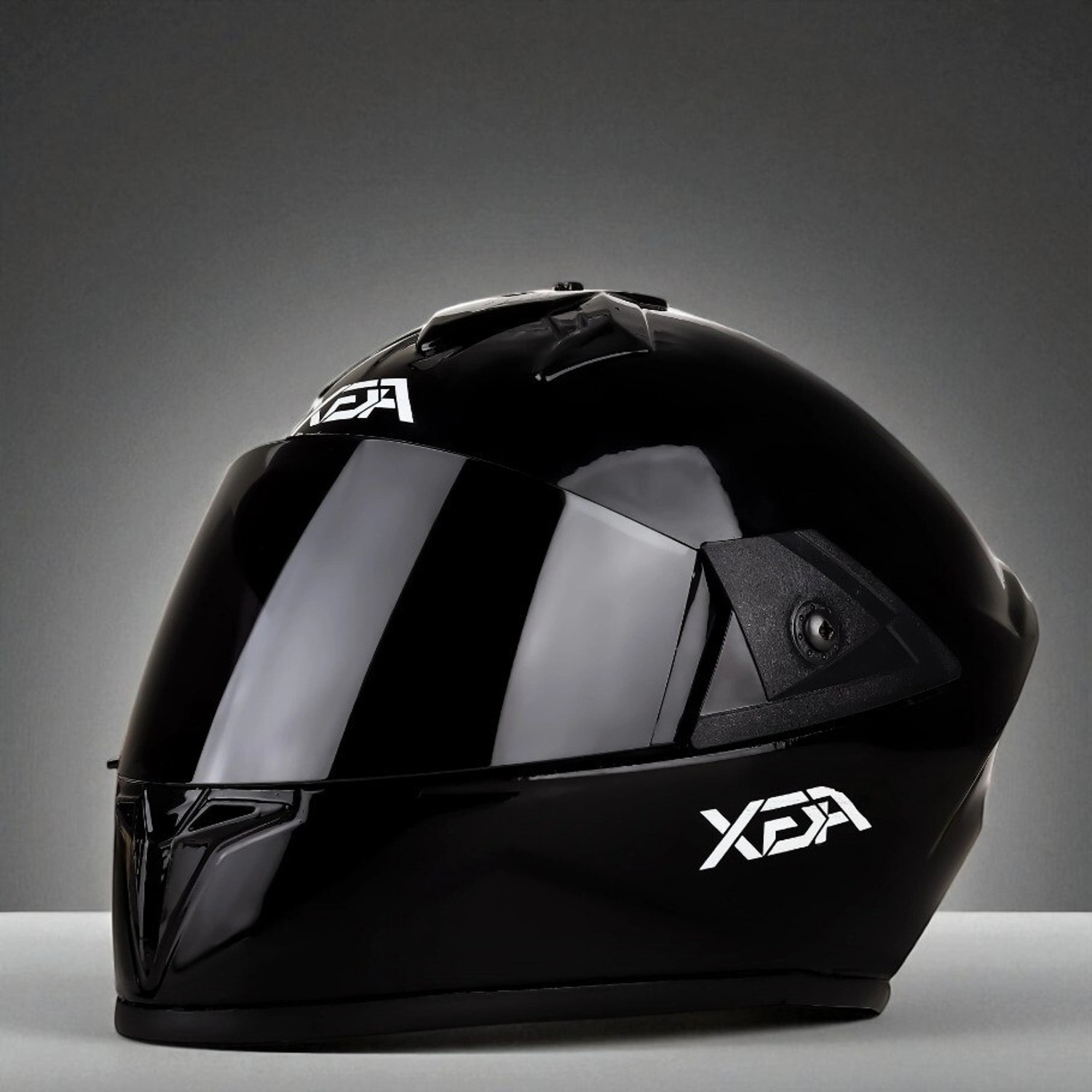 Image of OTH FighterGLOSSSY Motorbike Helmet (GLOSSY BLACK IN BLK WISER)