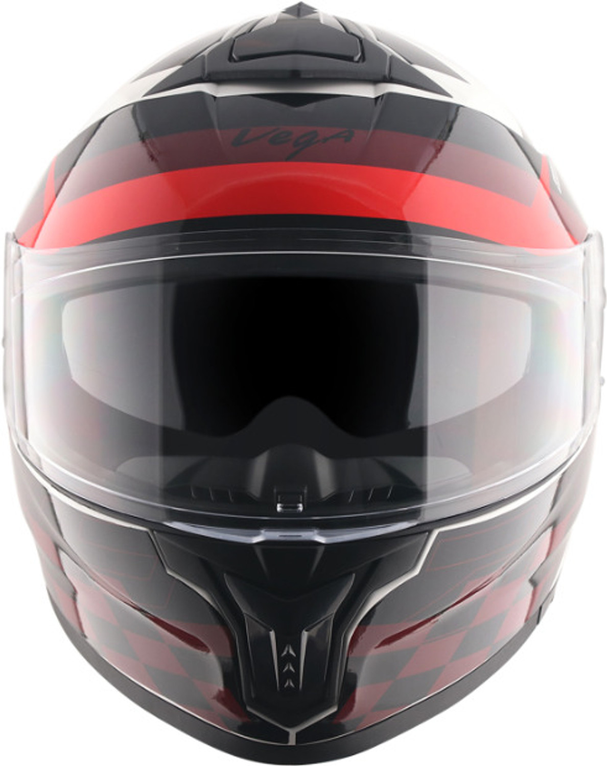 Image of VEGA Zap Alliance Dot & ISI Certified Full Face Medium Motorbike Helmet (White Red)