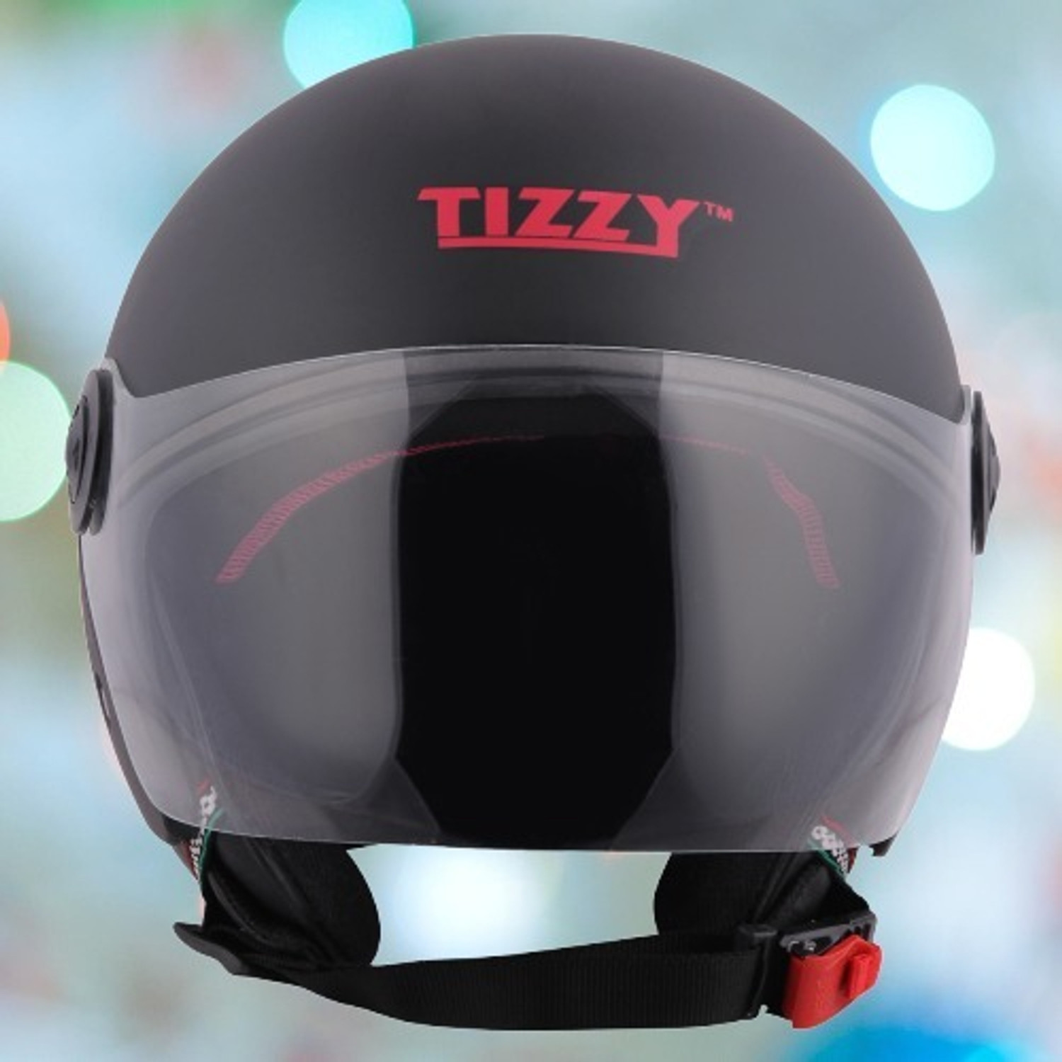 Image of Riybro Full Face ISI Marked High Material with Adjustable strap for Men & Boy Riding Motorbike Helmet (Red)