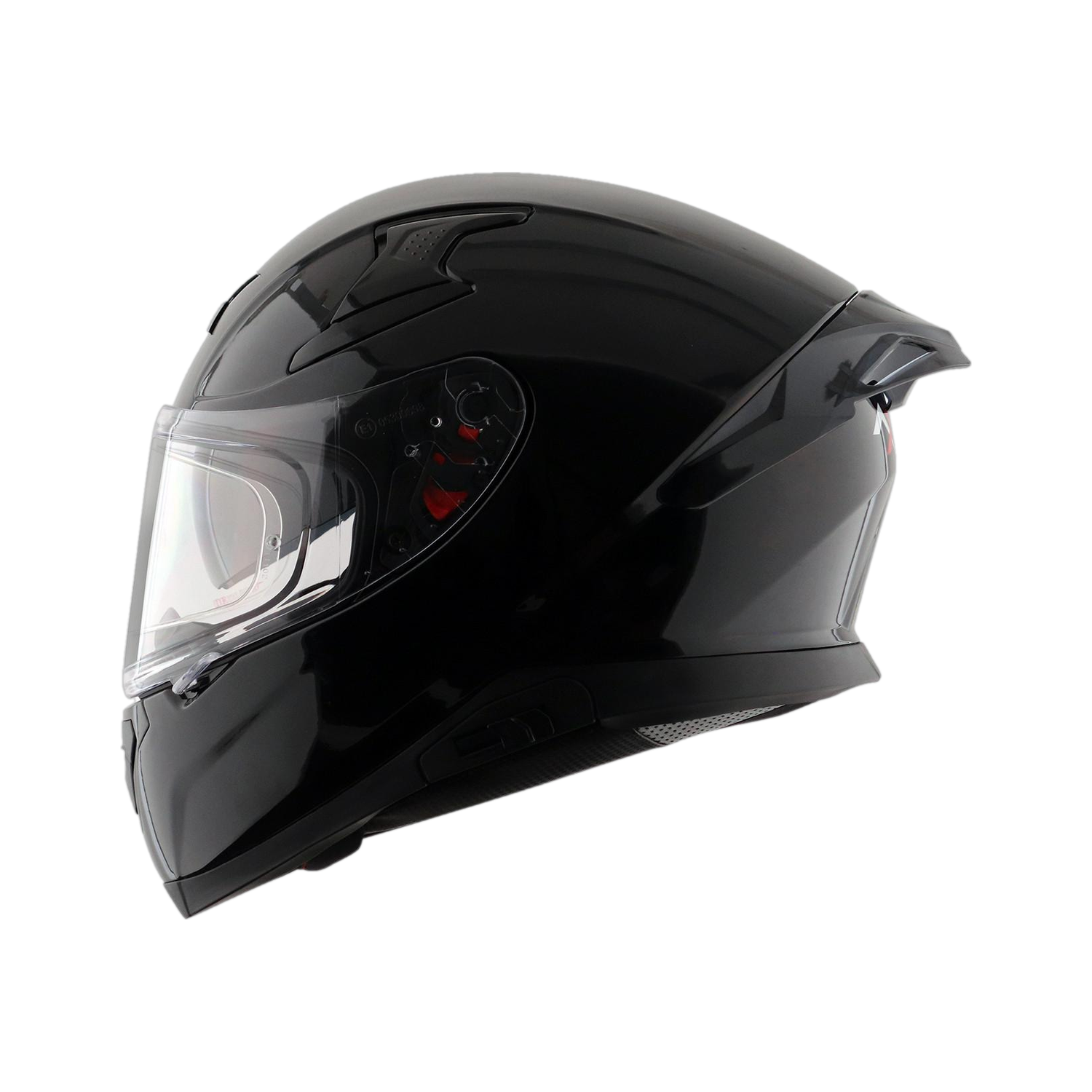 Axor Apex Solid Motorbike Helmet Black - Image 6