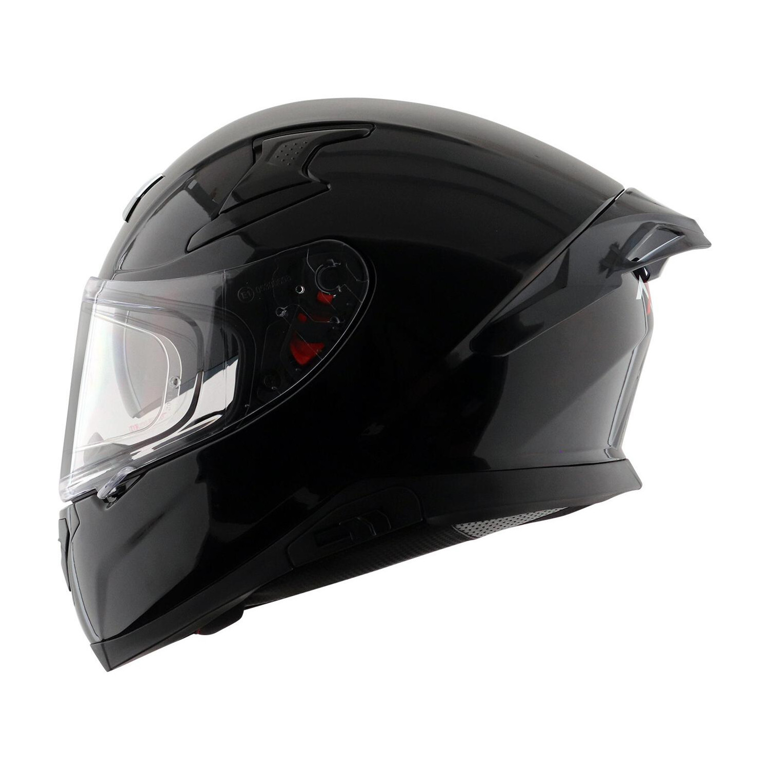 Axor Apex Solid Motorbike Helmet Black - Image 6