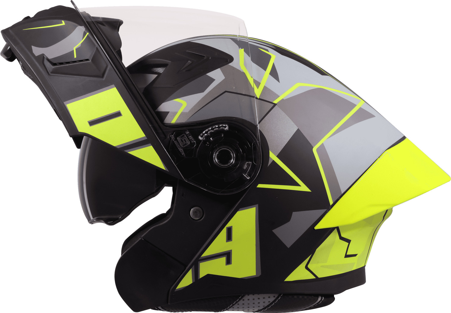 Image of Steelbird Air SBA-20 ISS DRACO Flip Up ISI Certified Large With Inner Smoke Sun Shield Motorsports Helmet (Matt Black Neon)