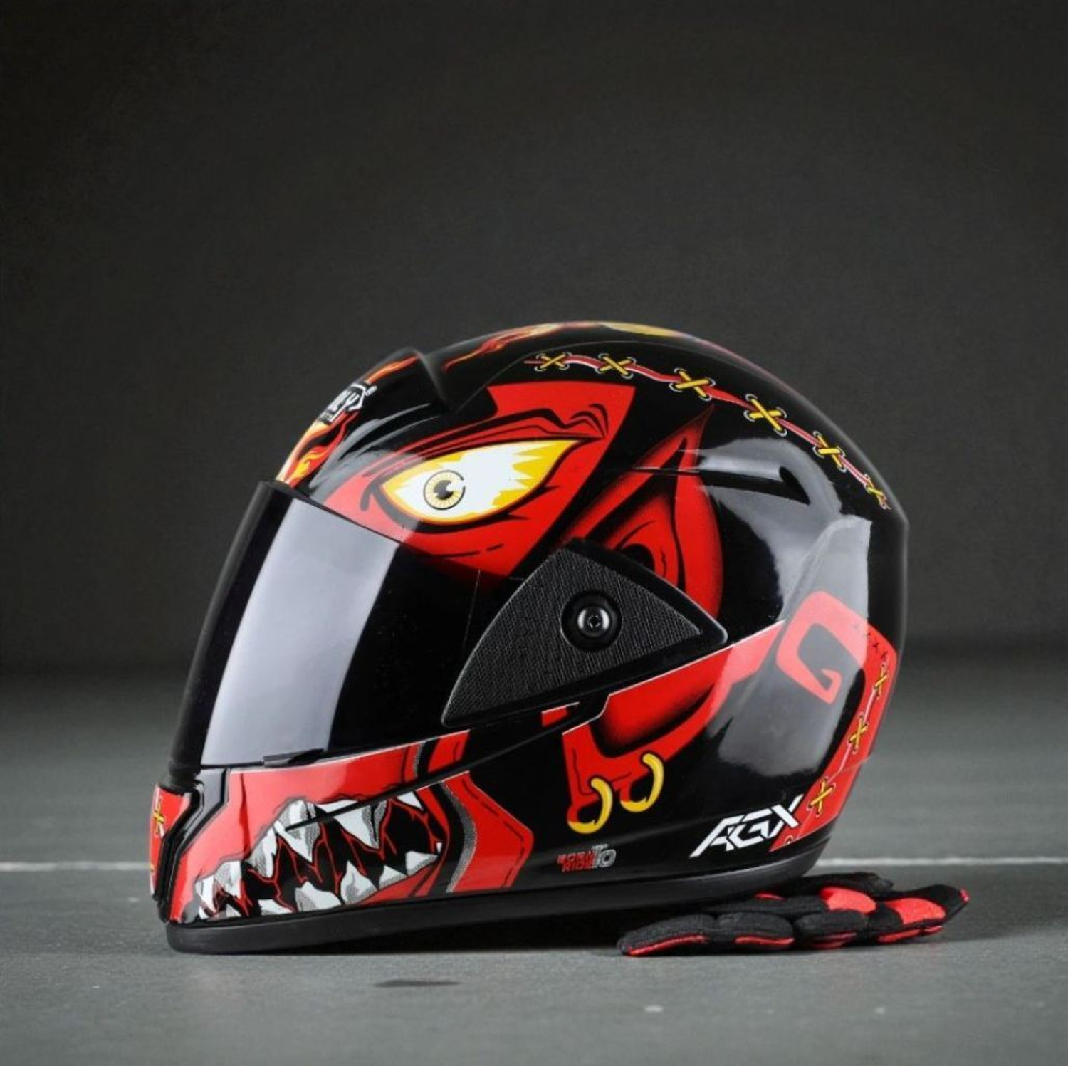 Image of STUDDS STS PRL BLK L Motorbike Helmet (Black)