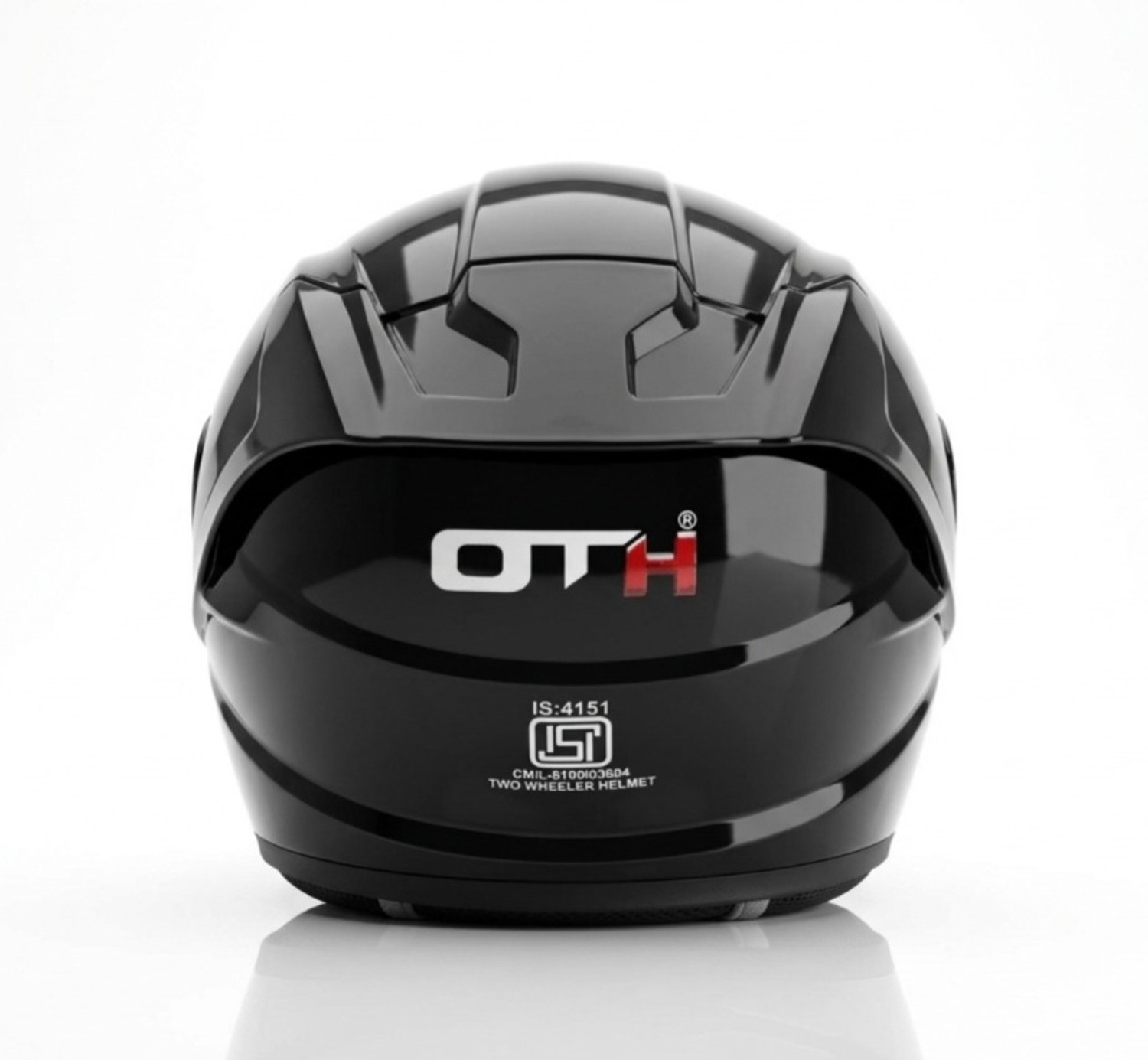 Image of OTH FighterGLOSSSY Motorbike Helmet (GLOSSY BLACK IN BLK WISER)