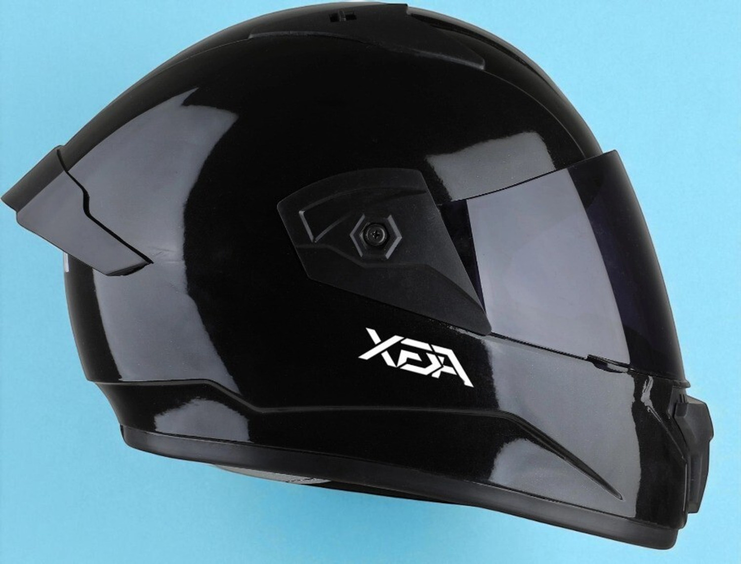 Image of OTH FighterGLOSSSY Motorbike Helmet (GLOSSY BLACK IN BLK WISER)