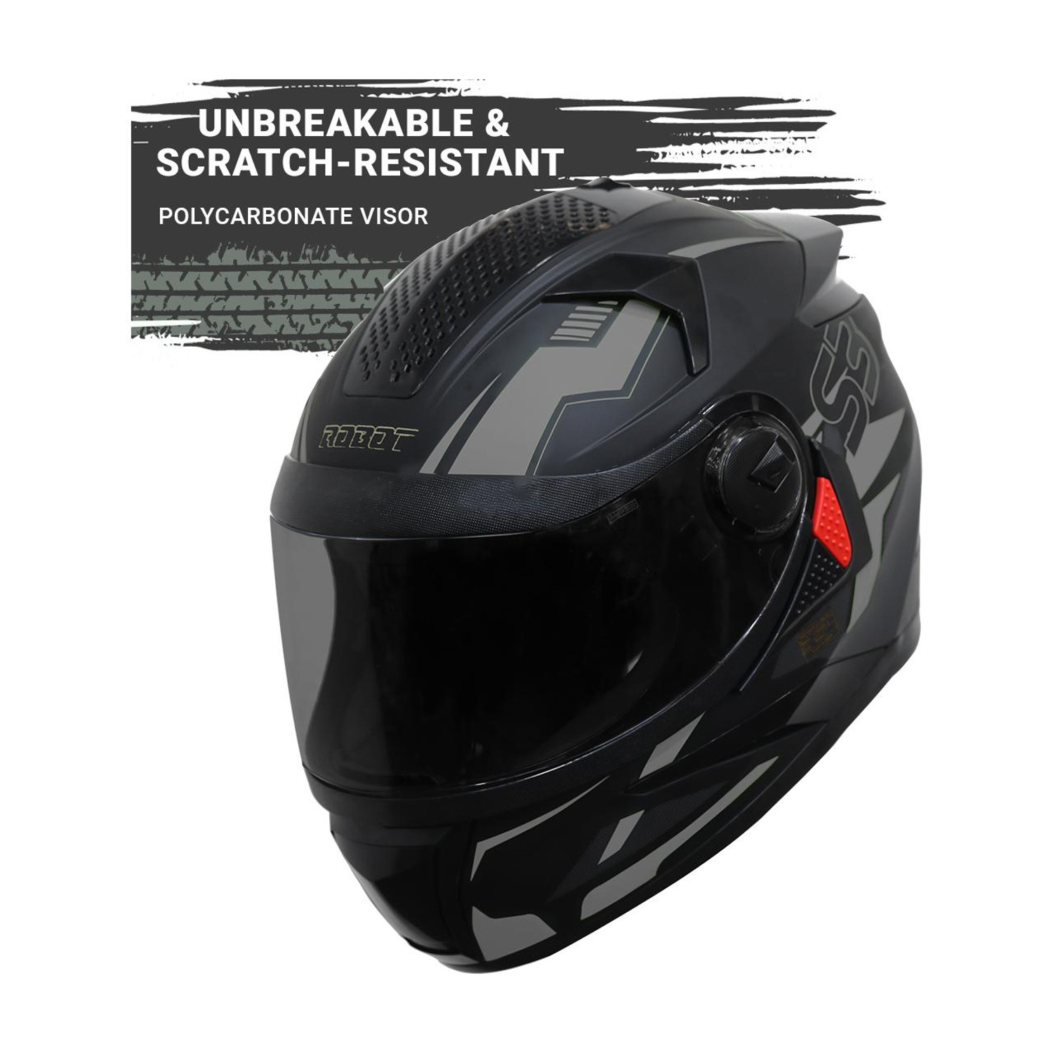 Steelbird SBH-17 Terminator Full Face Graphic Motorbike Helmet