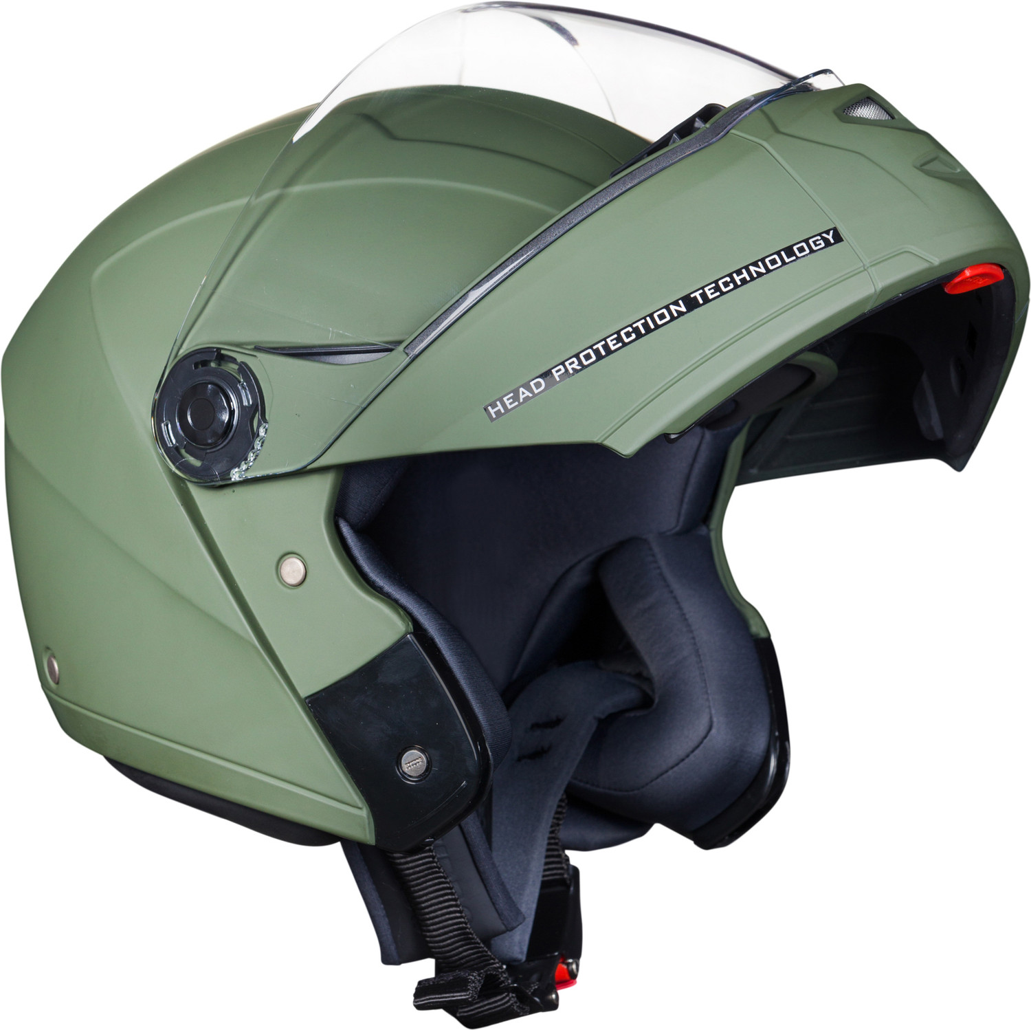 Image of STUDDS Trooper D3 isi & Dot Certified Flip-up Full Face 600mm with Dual Visor Motorbike Helmet (Matt Black N10 Orange)