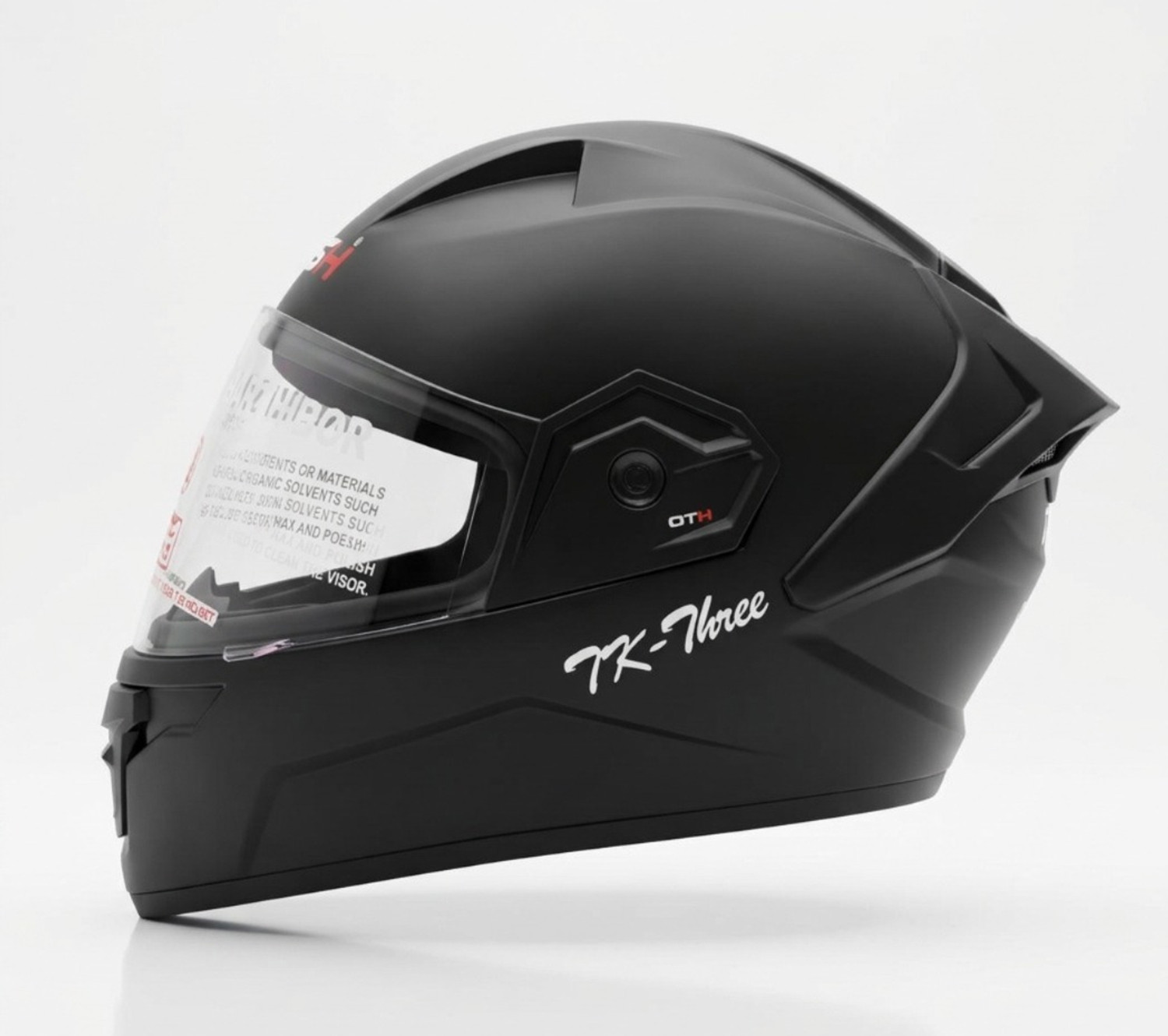Image of OTH FighterGLOSSSY Motorbike Helmet (GLOSSY BLACK IN BLK WISER)