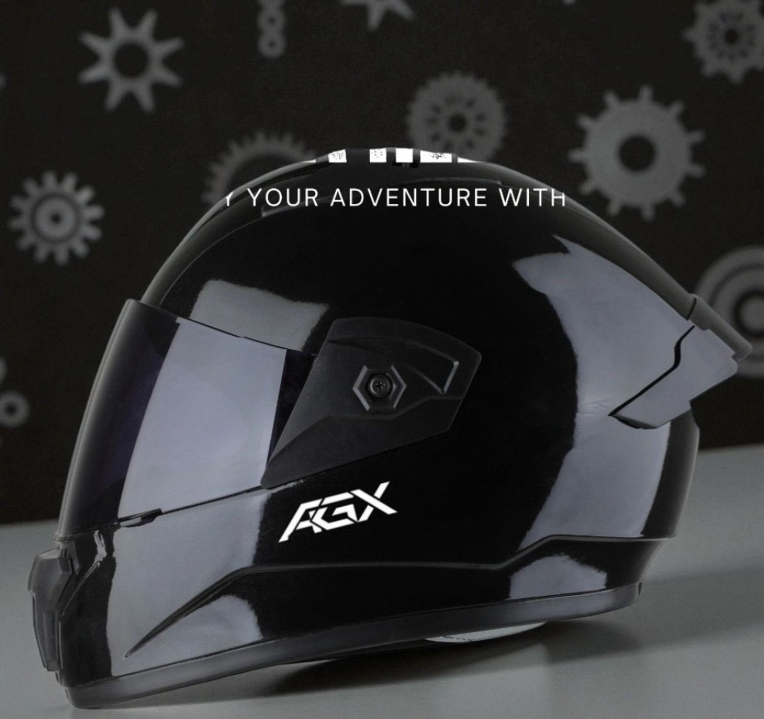 Image of urban carrier ABS Material Full Face Rainbow Visor, UV Scratch Resistance(A113) Motorbike Helmet (Grey)