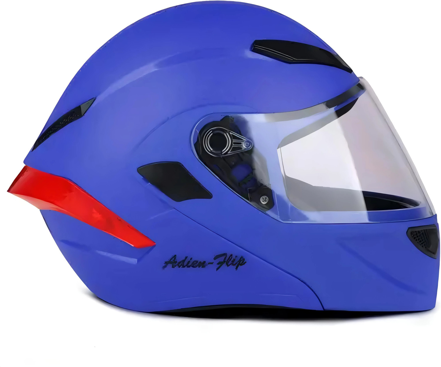 Image of STUDDS Trooper D3 isi & Dot Certified Flip-up Full Face 580mm with Dual Visor Motorbike Helmet (Glossy Black N6 White)