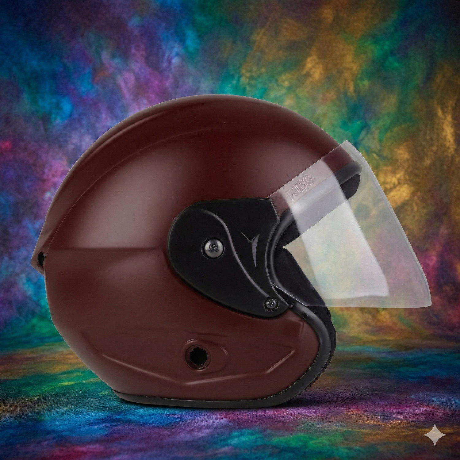 Image of Riybro Full Face ISI Marked High Material with Adjustable strap for Men & Boy Riding Motorbike Helmet (Red)