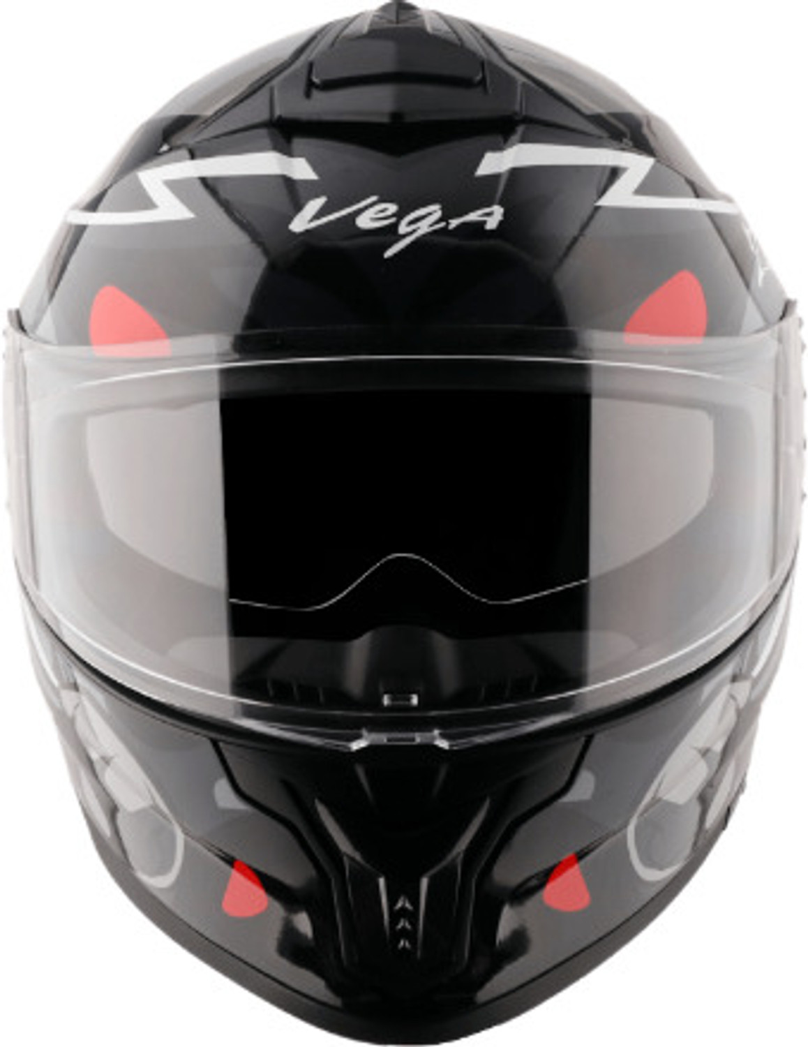 Image of VEGA Zap Dude Dual Visor isi & Dot Certified Full Face Medium Motorbike Helmet (Black Red)