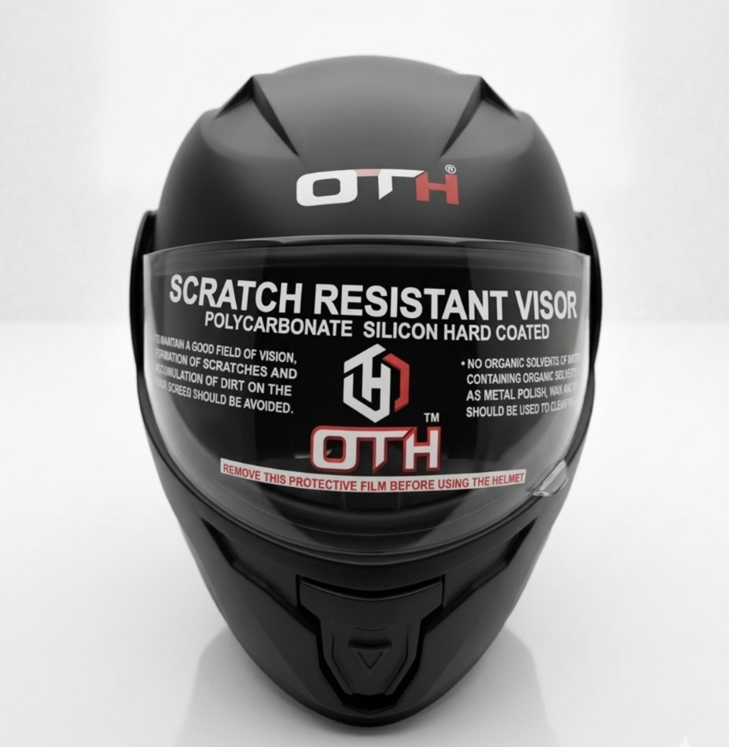 Image of OTH FighterGLOSSSY Motorbike Helmet (GLOSSY BLACK IN BLK WISER)