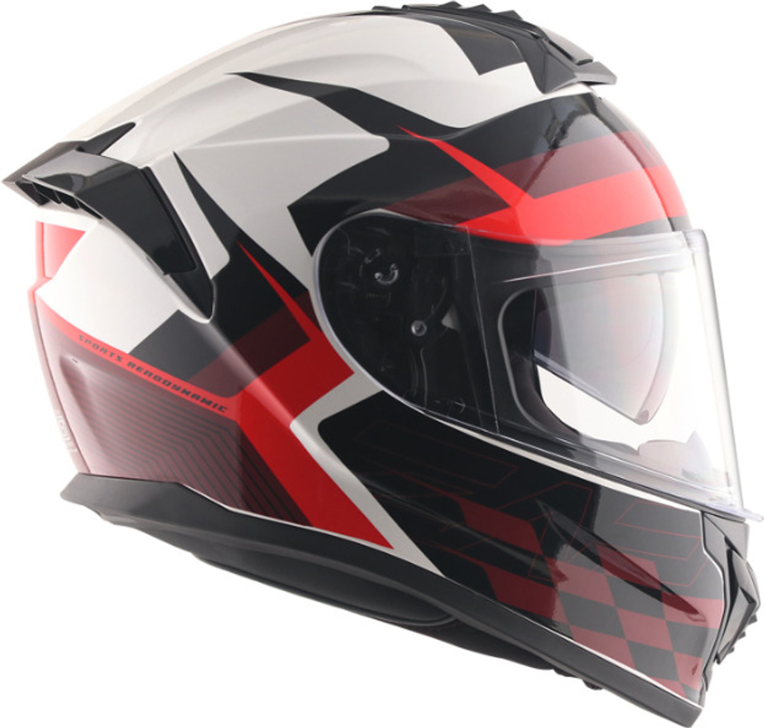 Image of VEGA Zap Alliance Dot & ISI Certified Full Face Medium Motorbike Helmet (White Red)