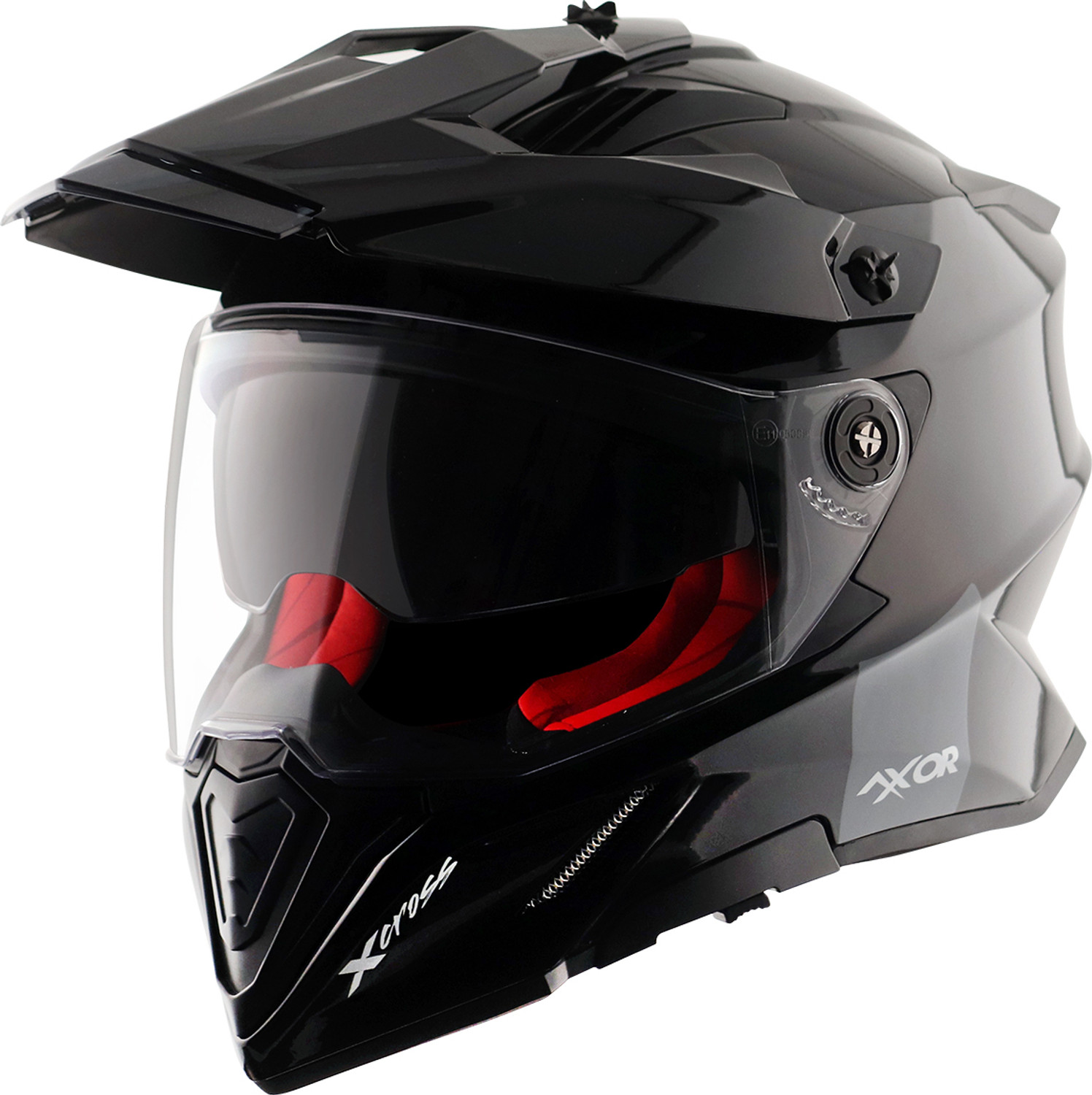 Image of Axor X-cross Dual Visor SC Motorbike Helmet (Black Red)