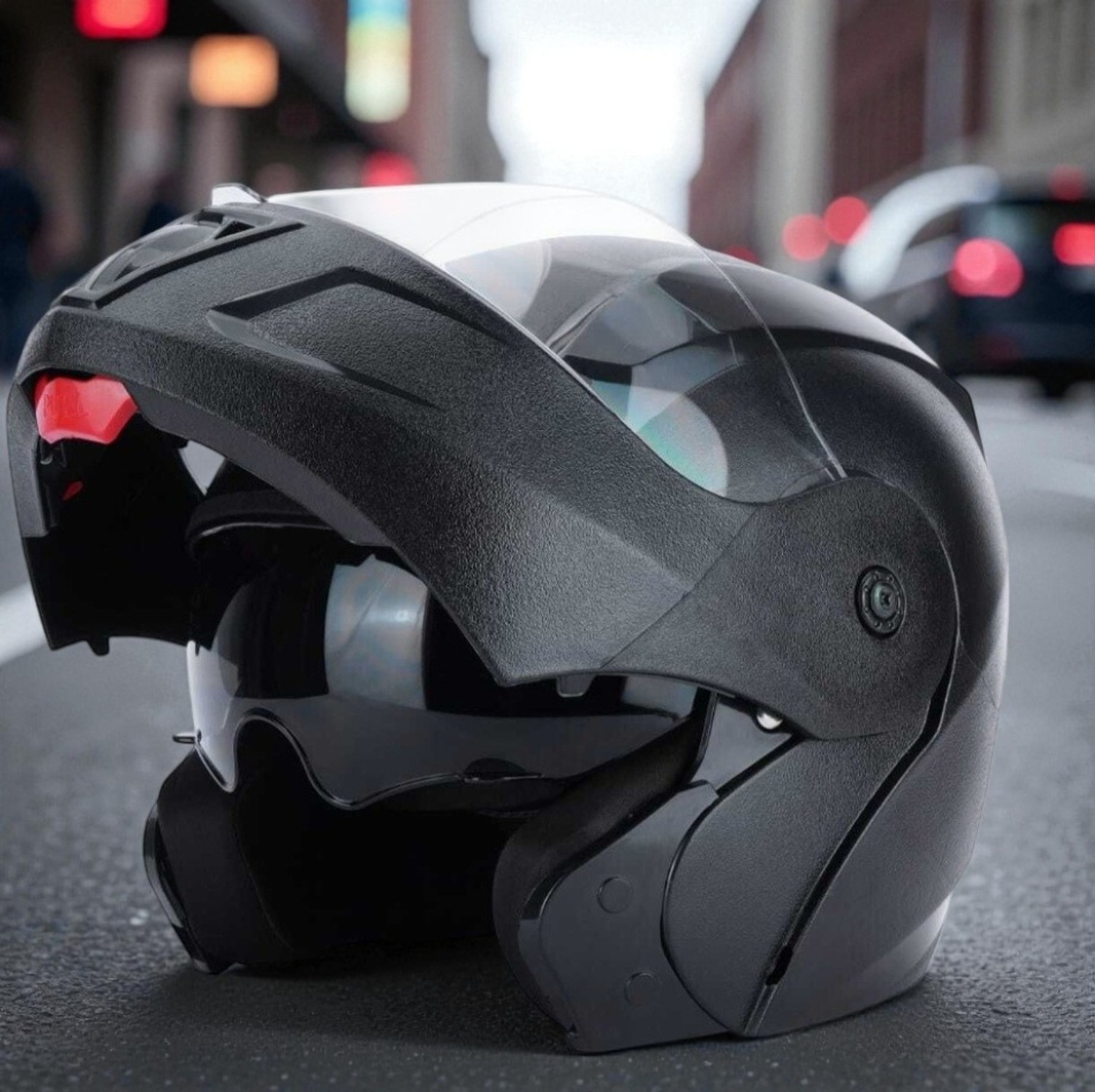 Image of STUDDS Urban open Face Helmet Motorsports Helmet (Black)
