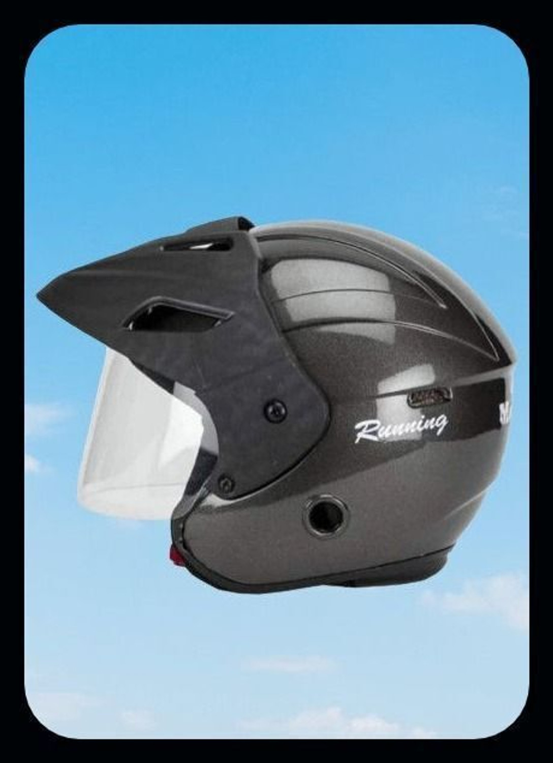 Image of urban carrier ABS Material Full Face Rainbow Visor, UV Scratch Resistance(A113) Motorbike Helmet (Grey)