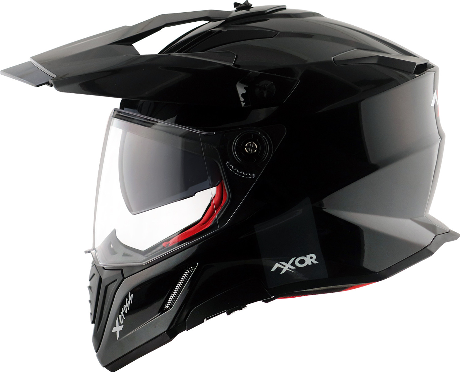 Image of Axor X-cross Dual Visor SC Motorbike Helmet (Black Red)