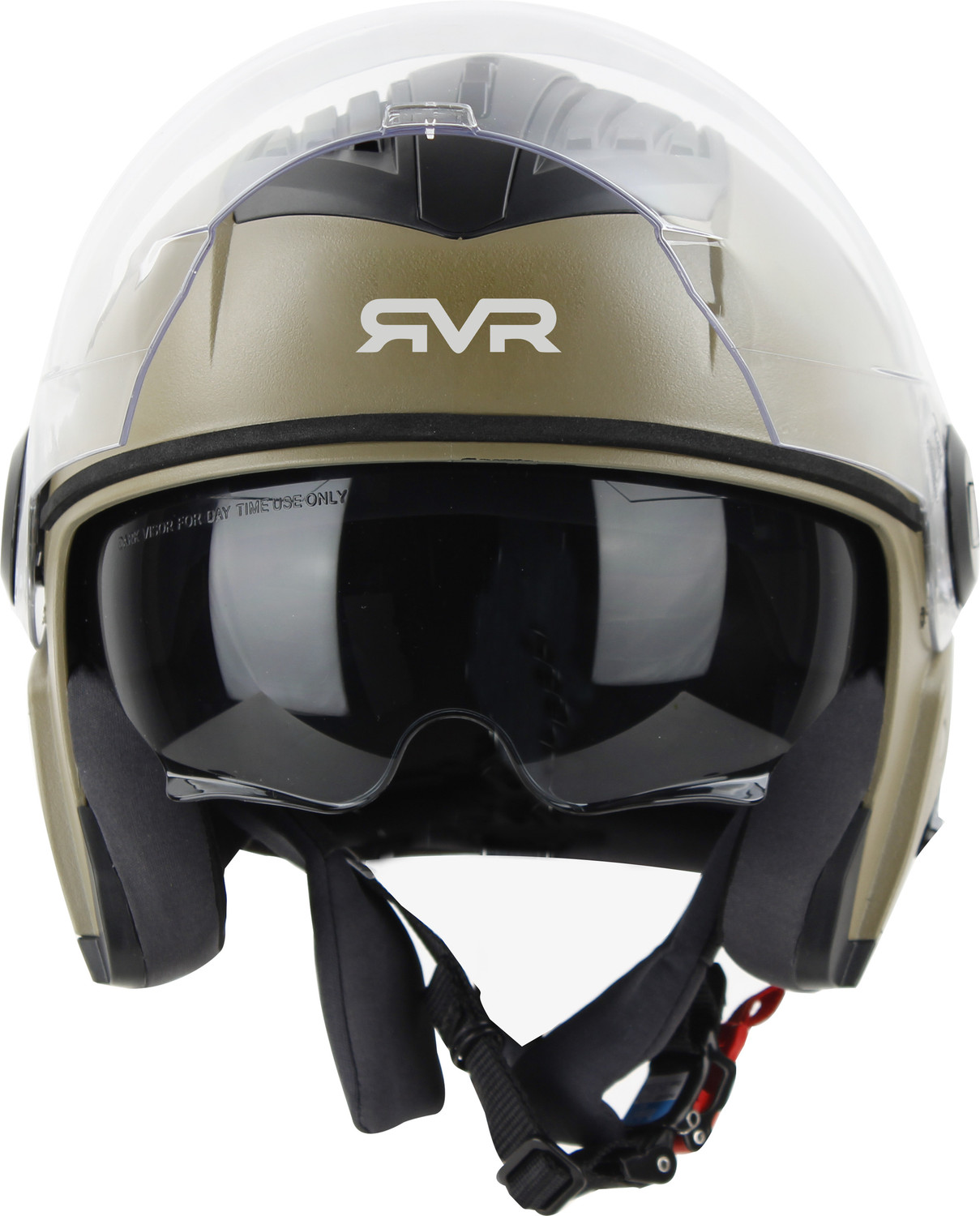 Image of Steelbird Air SBA-3 ISS RVR HI-QUALITY OPEN FACE DESERT STORM 580MM SIZE MEDIUM DUAL VISOR Motorbike Helmet (DASHING)