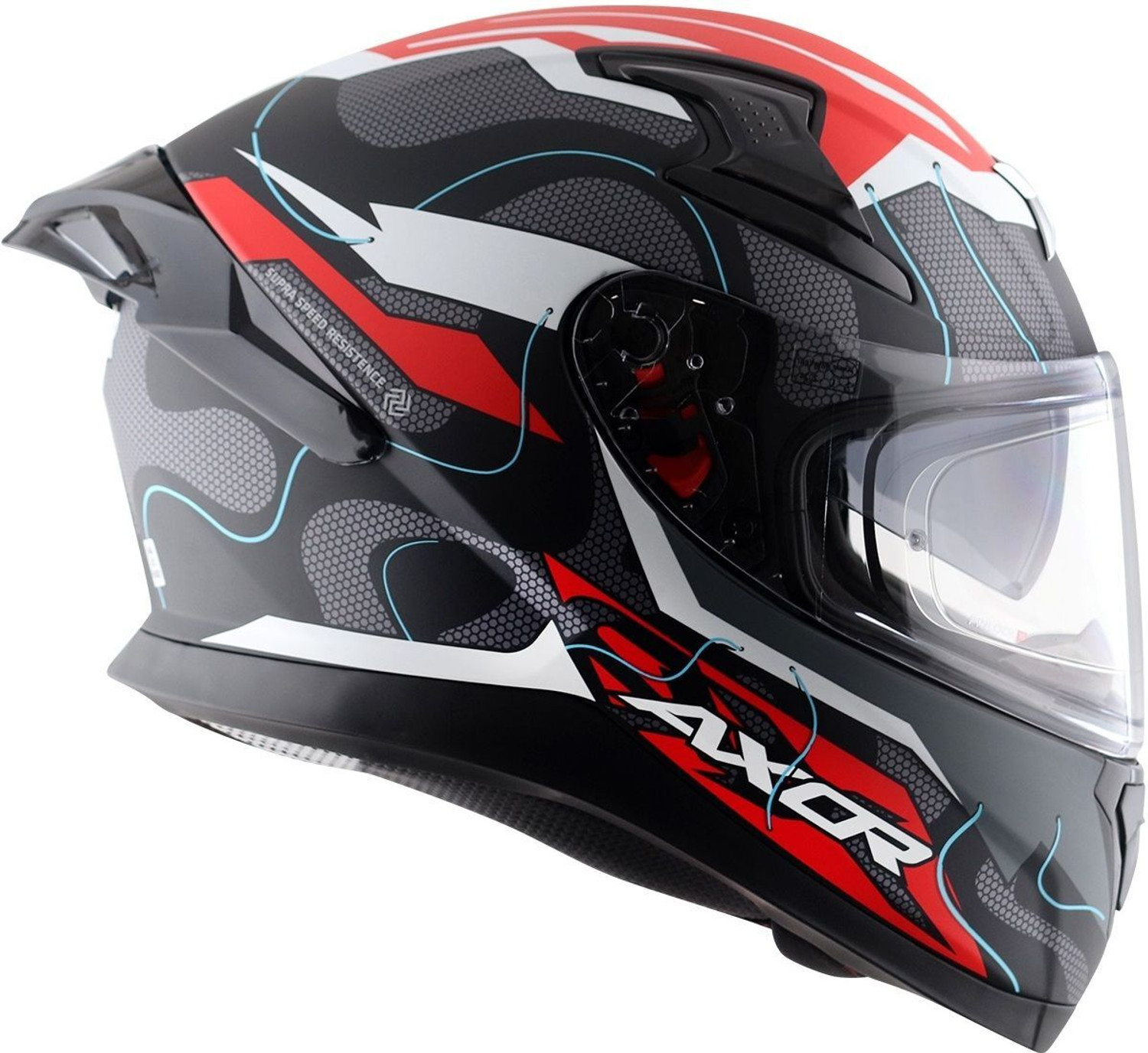 Image of SFG1 Apex Dynamo Motorbike Helmet (Dull Black Red)