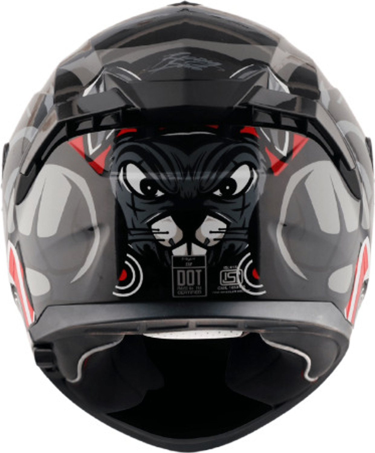 Image of VEGA Zap Dude Dual Visor isi & Dot Certified Full Face Medium Motorbike Helmet (Black Red)
