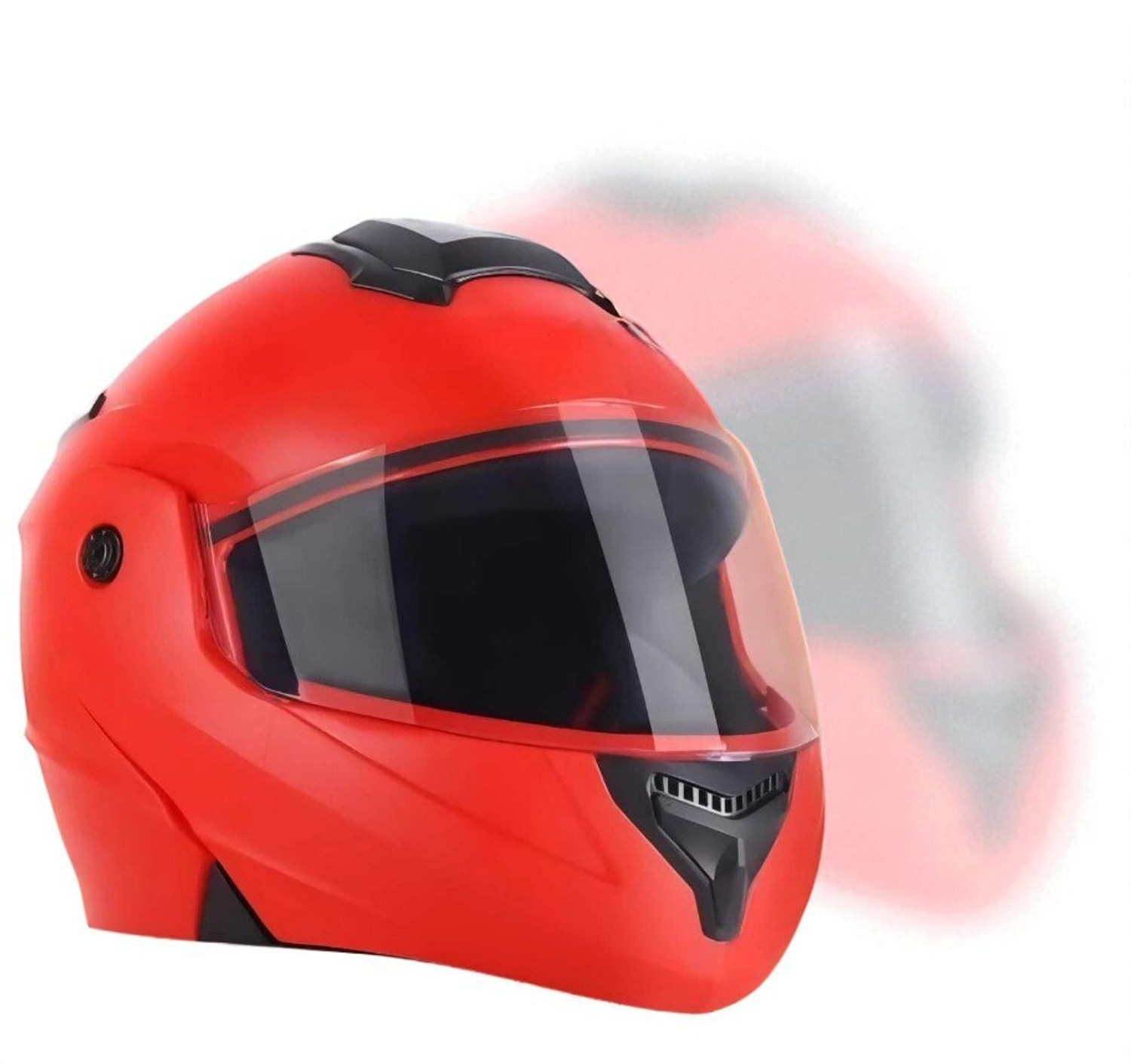 Image of STUDDS Trooper D3 isi & Dot Certified Flip-up Full Face 580mm with Dual Visor Motorbike Helmet (Glossy Black N6 White)