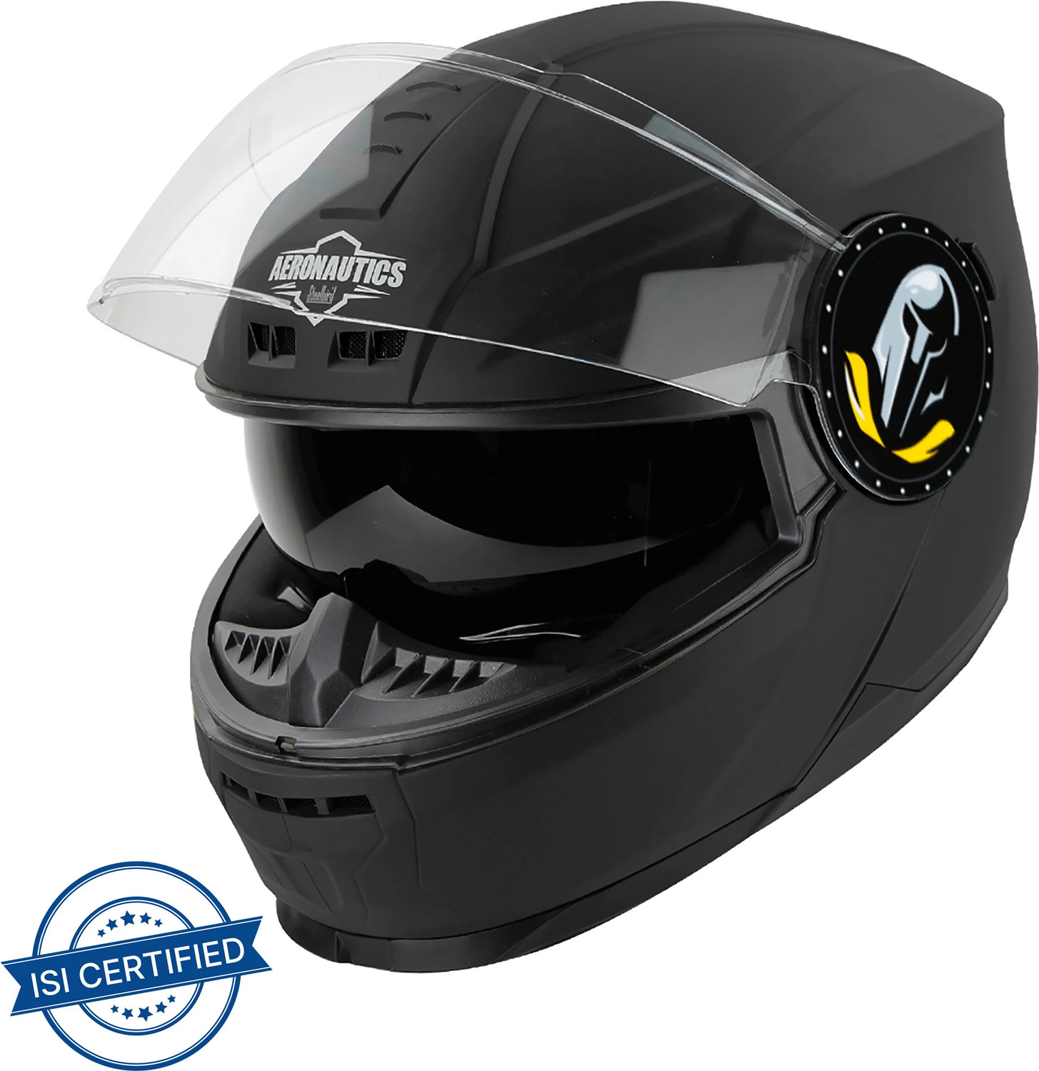 Image of Steelbird SBH-40 Octopus ISI Certified Full Face Graphic Helmet with Inner Sun Shield Motorbike Helmet (Glossy Black Sea Green)