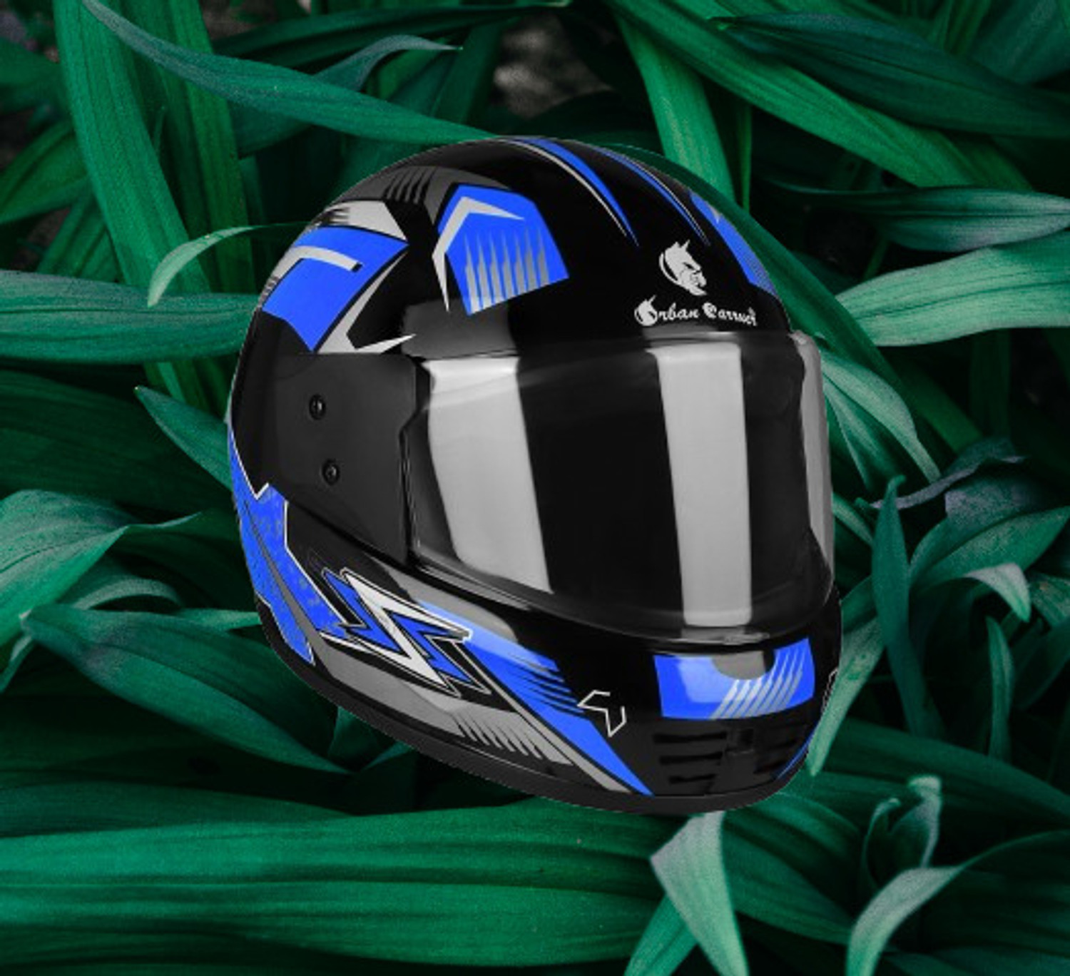 Image of Riybro Full Face ISI Marked High Material with Adjustable strap for Men & Boy Riding Motorbike Helmet (BLACK-GREEN)
