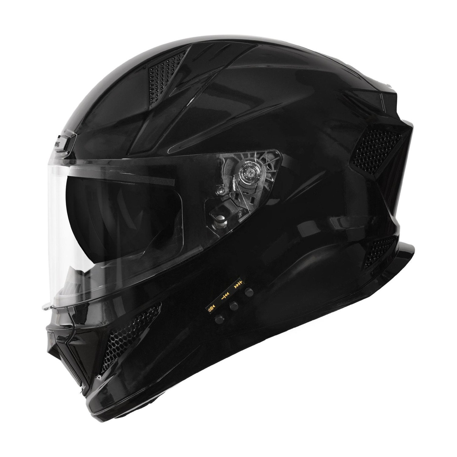 Image of IGNYTE IGN-7 Space Robot ISI /DOT Certified Full Face Graphic Helmet with Sun Shield Motorbike Helmet (Glossy Titanium Grey with Anti Fog Clear Visor)