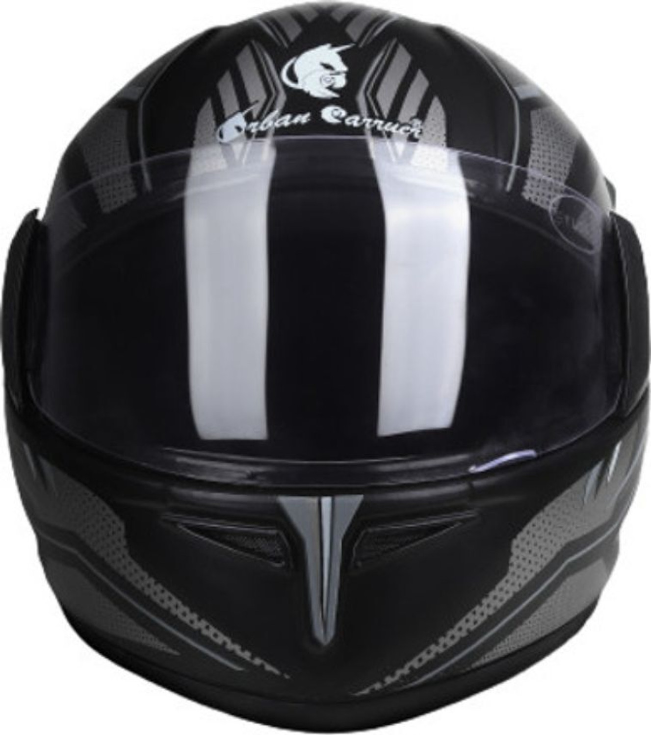 Image of VEGA EVO Dual Visor Full Face ISI Certified Black Large 580mm Motorbike Helmet (Black)