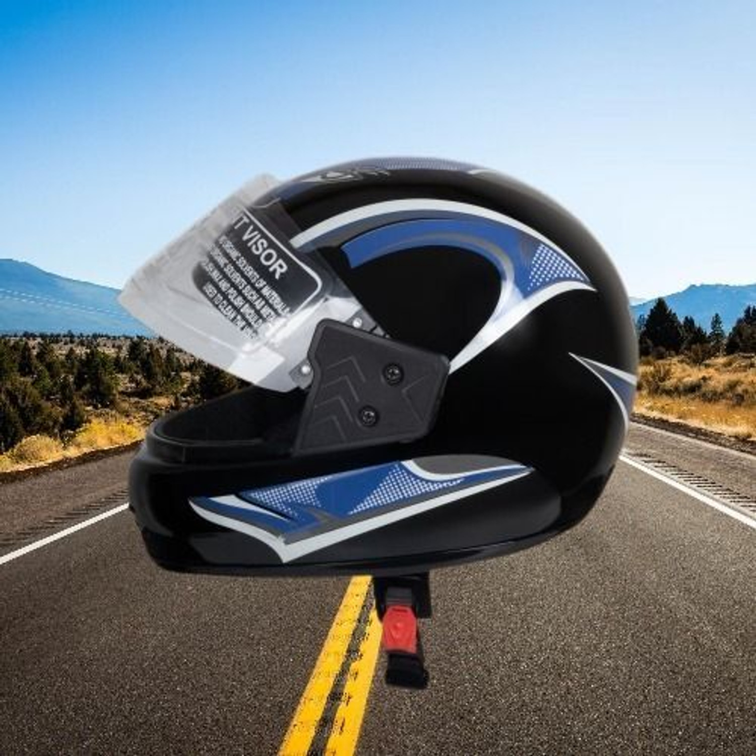 Image of STUDDS L Motorbike Helmet (Black) Motorsports Helmet (Black)