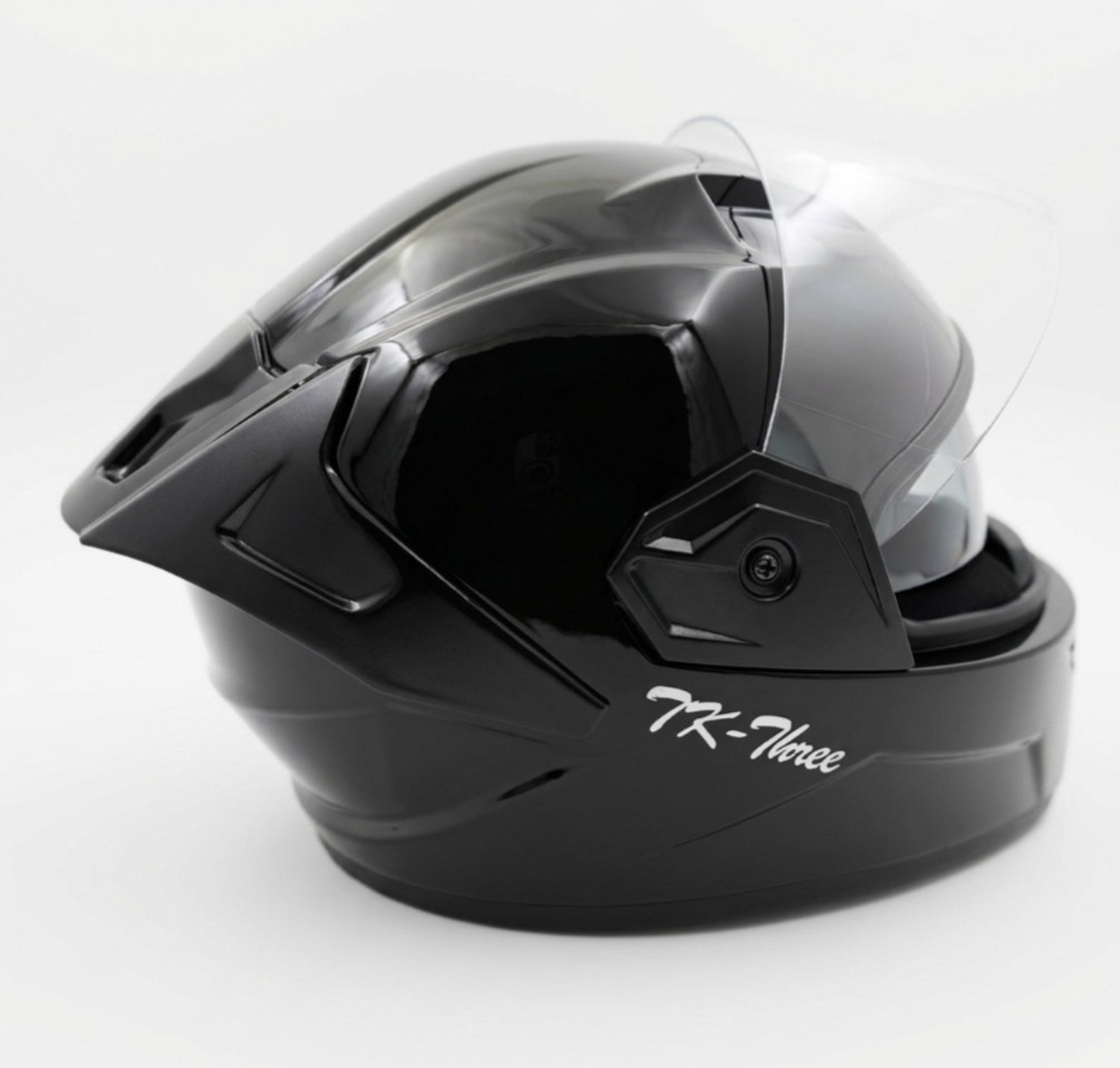 Image of OTH FighterGLOSSSY Motorbike Helmet (GLOSSY BLACK IN BLK WISER)