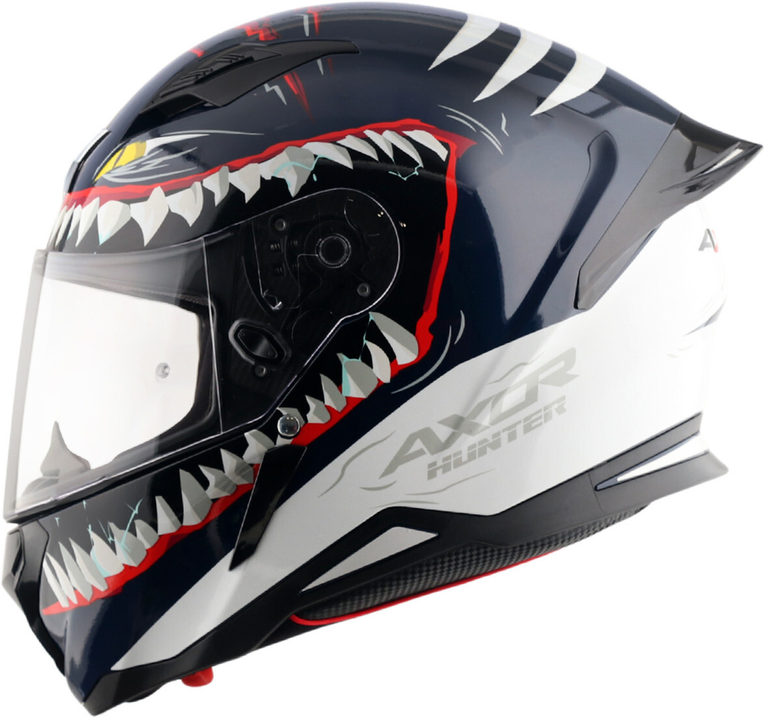 Image of STUDDS Trooper D3 isi & Dot Certified Flip-up Full Face 600mm with Dual Visor Motorbike Helmet (Matt Black N10 Orange)
