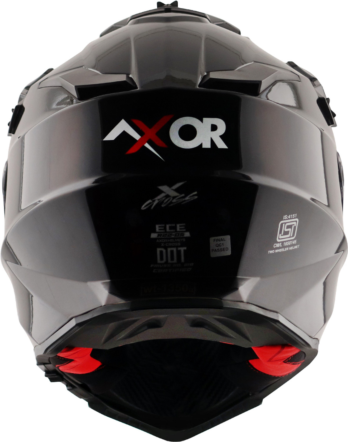 Image of Axor X-cross Dual Visor SC Motorbike Helmet (Black Red)