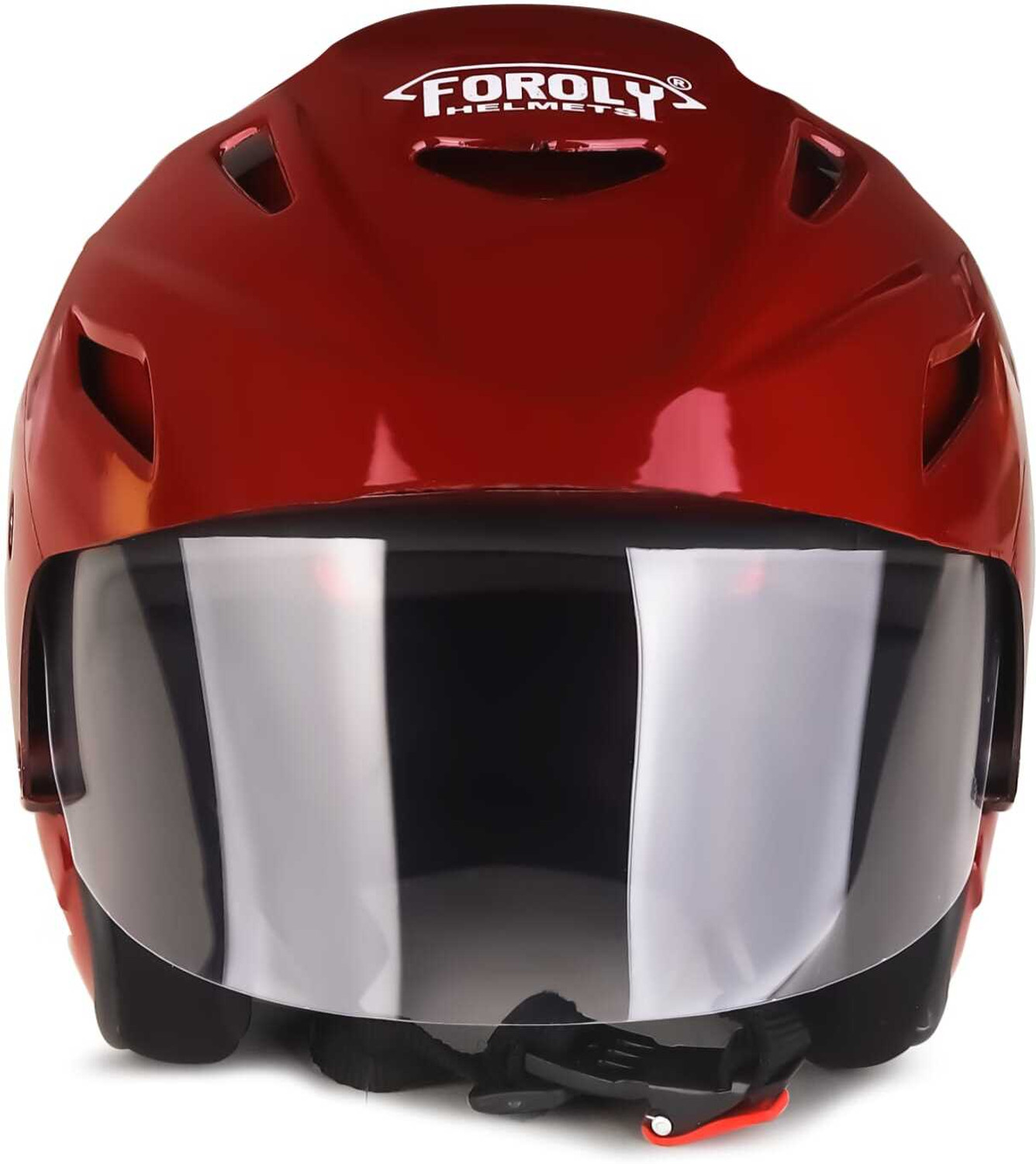 Image of AGX Neno Peak ABS Material with Polycarbonate Visor Motorbike Helmet (Red)