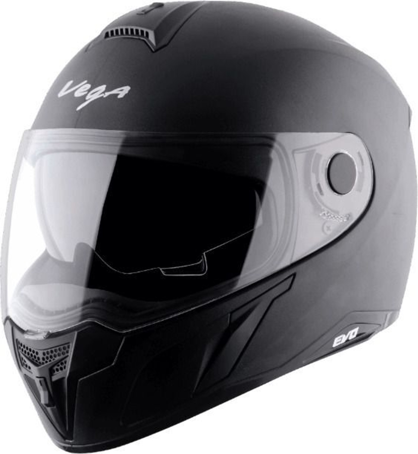 Image of VEGA EVO Dual Visor Full Face ISI Certified Black Large 580mm Motorbike Helmet (Black)
