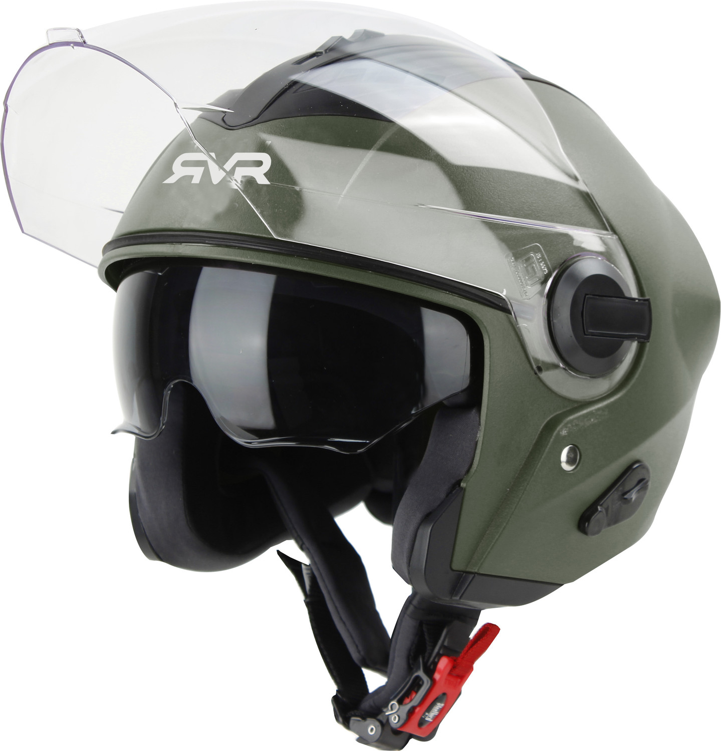 Image of Steelbird Air SBA-3 ISS RVR HI-QUALITY OPEN FACE DESERT STORM 580MM SIZE MEDIUM DUAL VISOR Motorbike Helmet (DASHING)