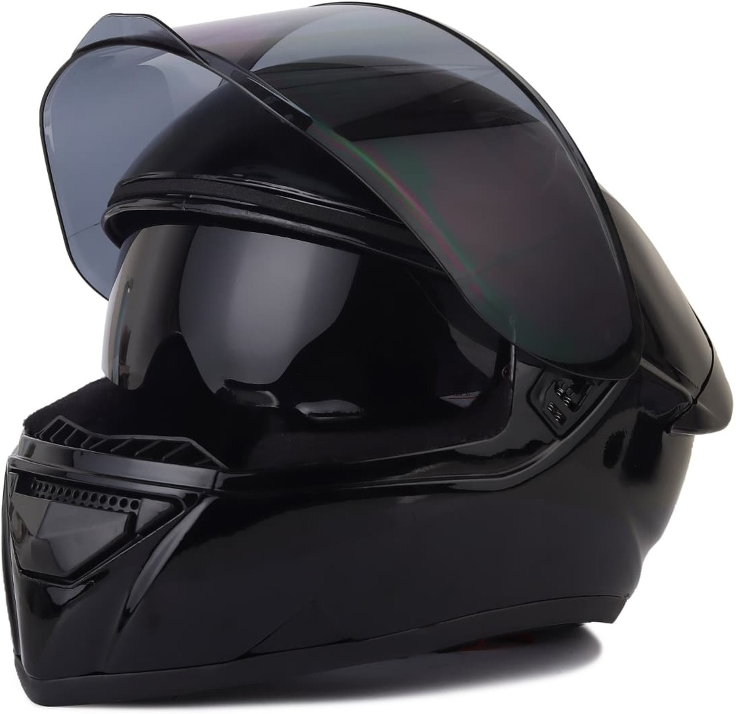 Image of OTH FighterGLOSSSY Motorbike Helmet (GLOSSY BLACK IN BLK WISER)
