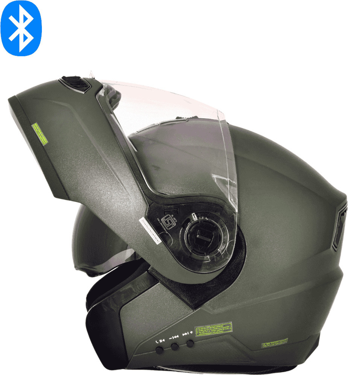 Image of Steelbird Air SBA-20 ISS DRACO Flip Up ISI Certified Large With Inner Smoke Sun Shield Motorsports Helmet (Matt Black Neon)