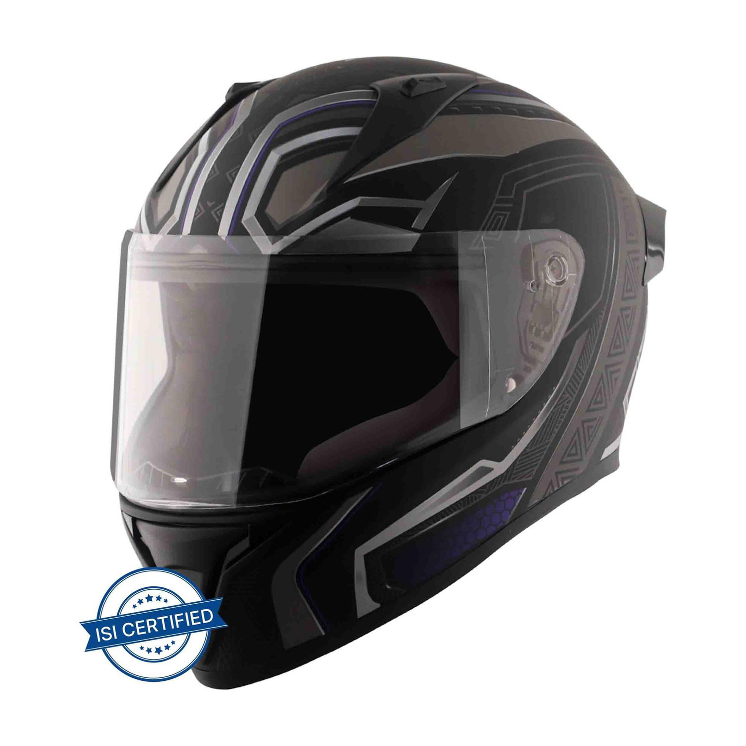 VEGA Bolt Marvel Black Panther Edition Motorbike Helmet