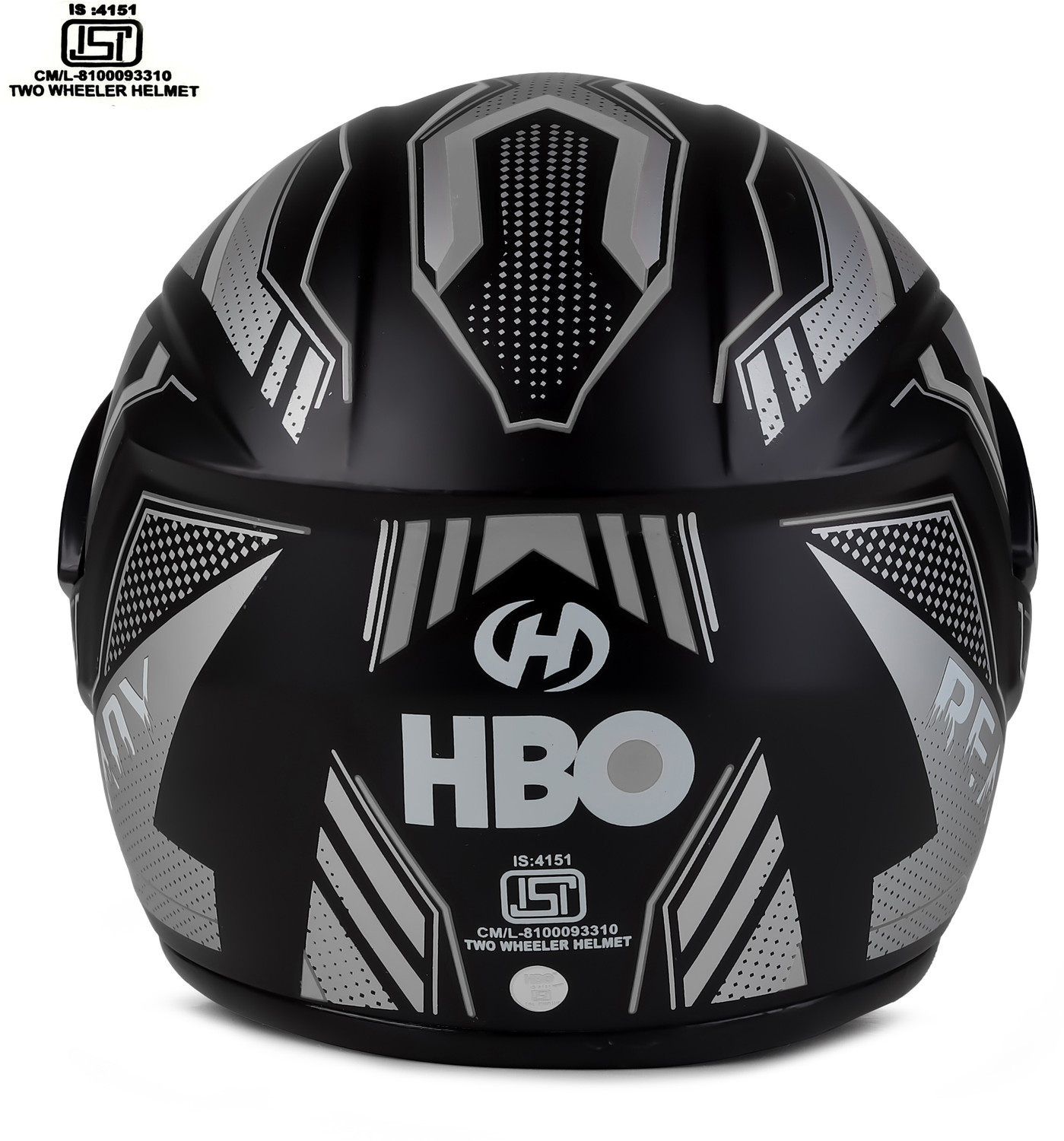 Image of urban carrier ABS Material Full Face Rainbow Visor, UV Scratch Resistance(A113) Motorbike Helmet (Grey)