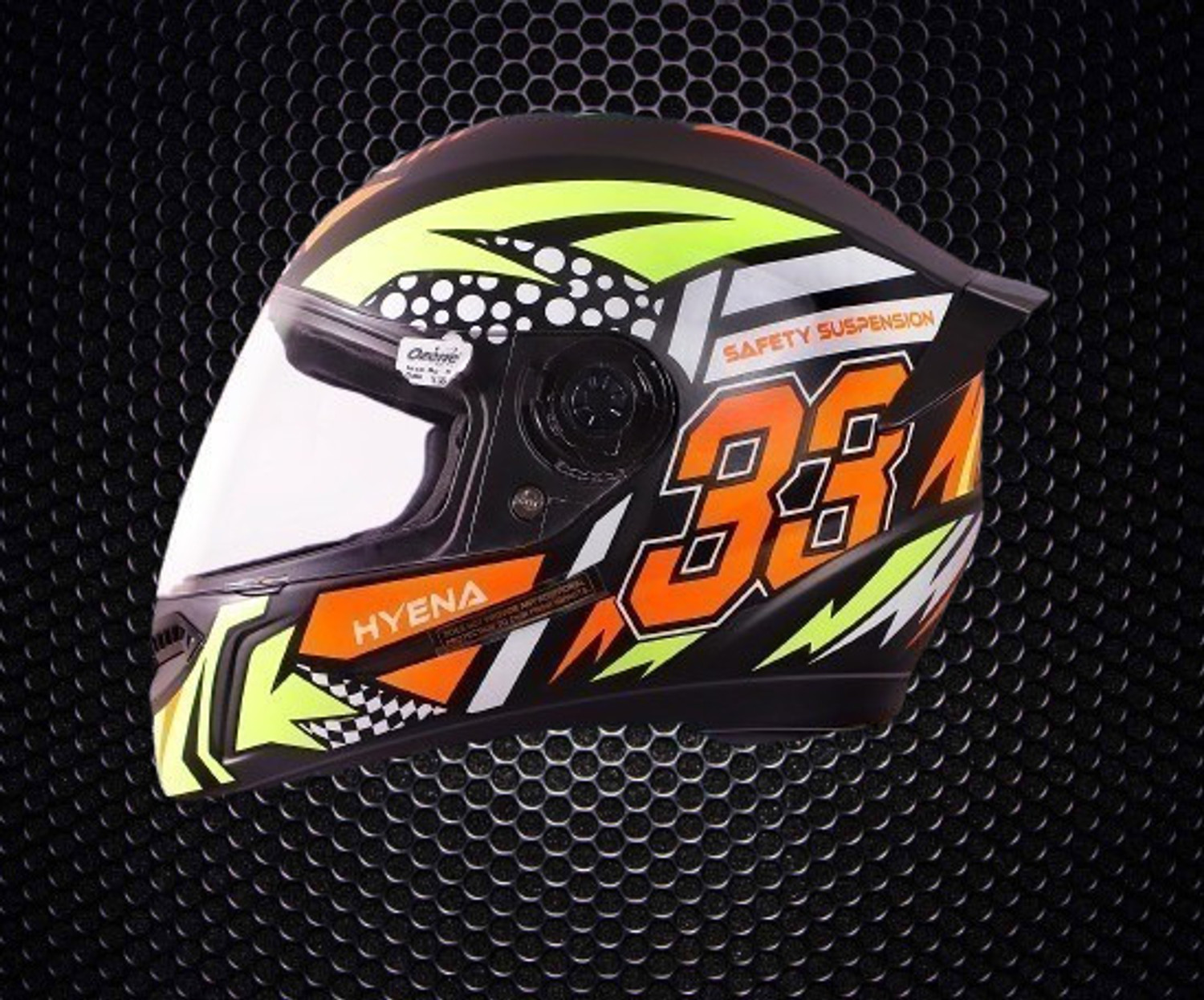 Image of FOROLY Wonder Ninja with Rainbow Visor ABS Material (OO-1) Motorbike Helmet (Green)