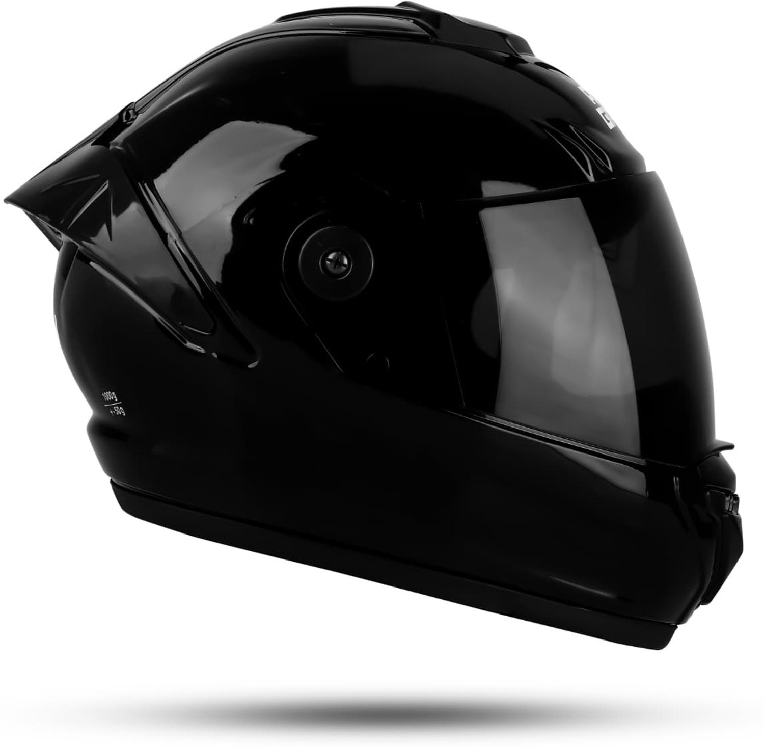 Image of OTH FighterGLOSSSY Motorbike Helmet (GLOSSY BLACK IN BLK WISER)