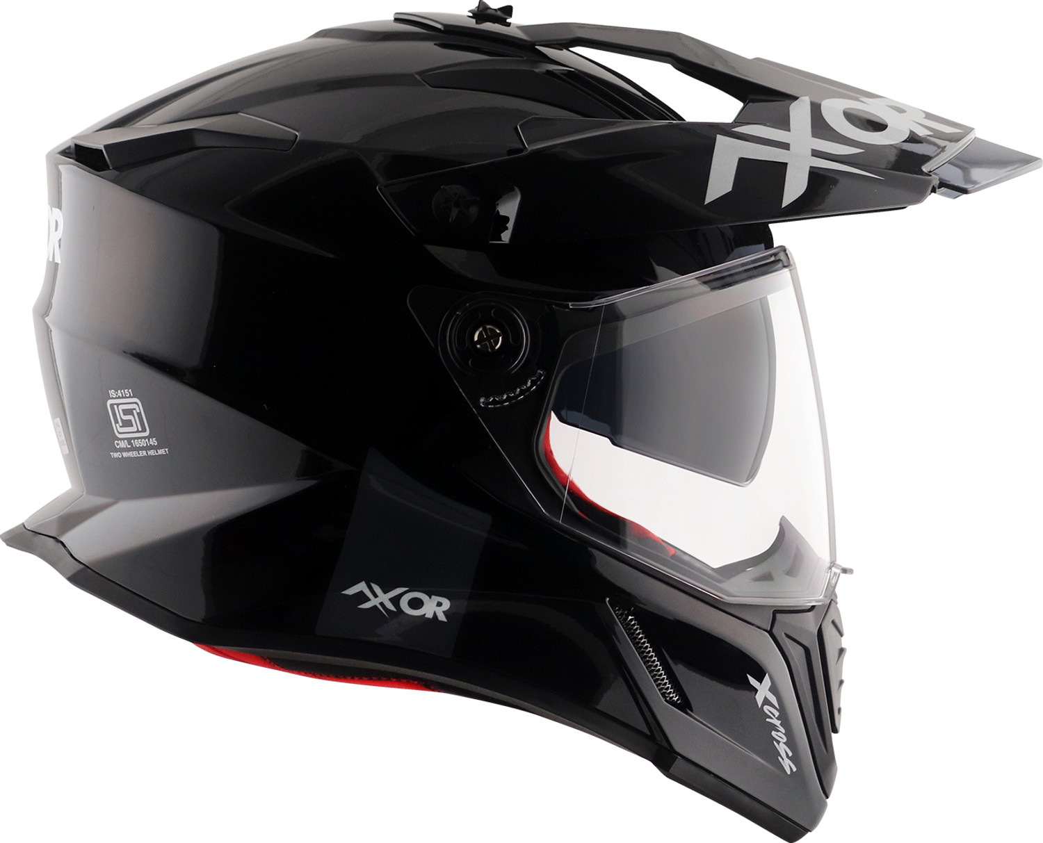 Image of Axor X-cross Dual Visor SC Motorbike Helmet (Black Red)