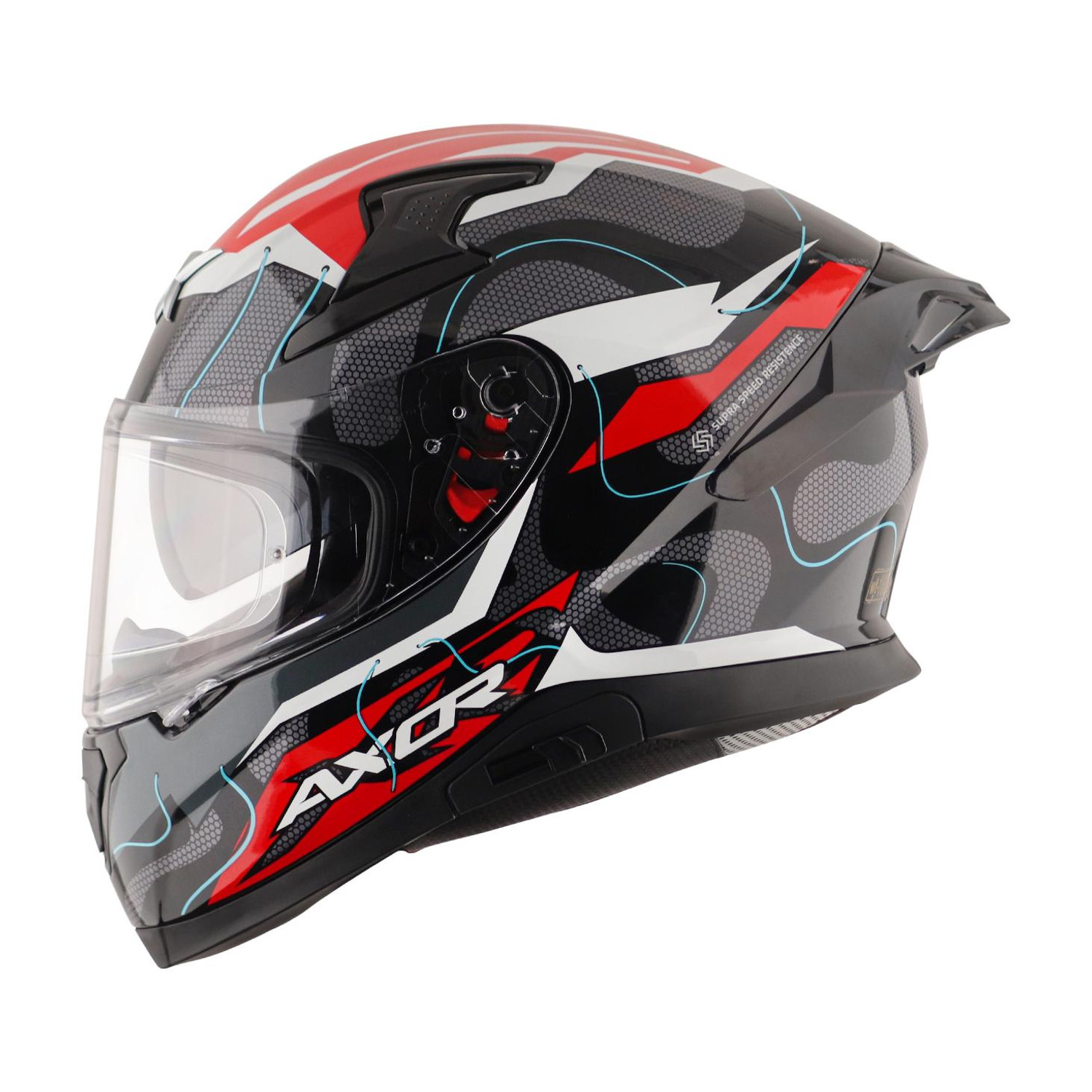 Image of IGNYTE IGN-7 Space Robot ISI /DOT Certified Full Face Graphic Helmet with Sun Shield Motorbike Helmet (Glossy Titanium Grey with Anti Fog Clear Visor)