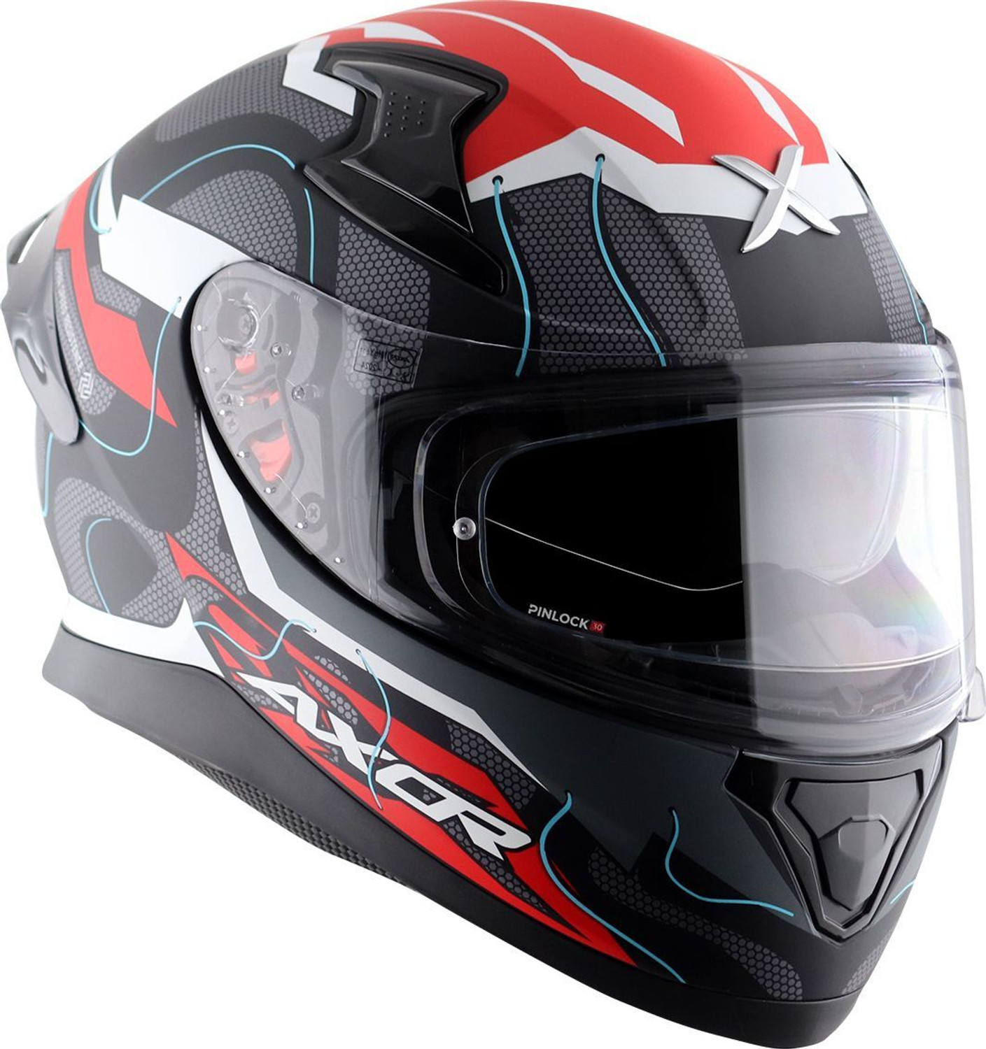 Image of SFG1 Apex Dynamo Motorbike Helmet (Dull Black Red)