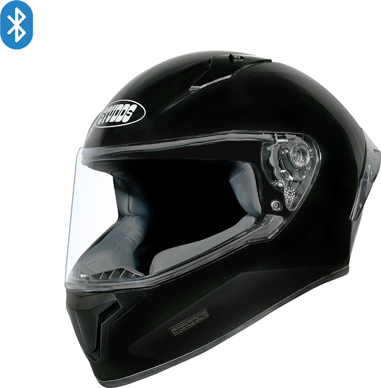 Image of STUDDS Trooper D3 isi & Dot Certified Flip-up Full Face 600mm with Dual Visor Motorbike Helmet (Matt Black N10 Orange)