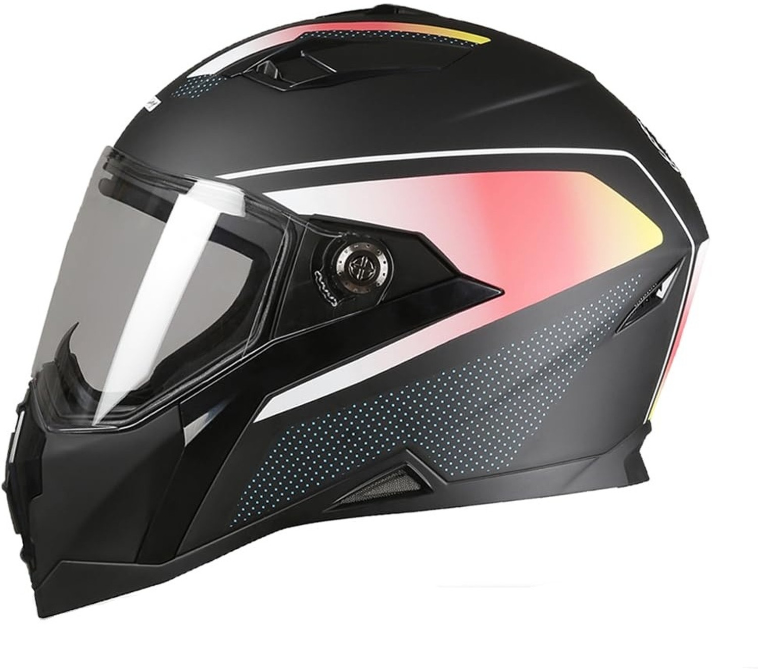 Image of FOROLY Wonder Ninja with Rainbow Visor ABS Material (OO-1) Motorbike Helmet (Green)