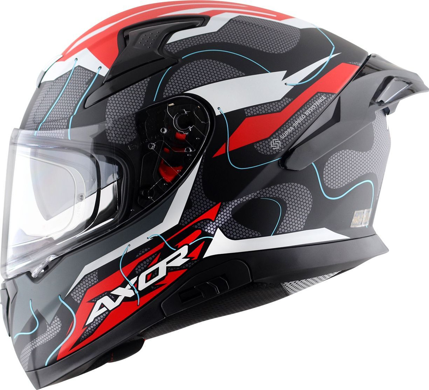 Image of SFG1 Apex Dynamo Motorbike Helmet (Dull Black Red)
