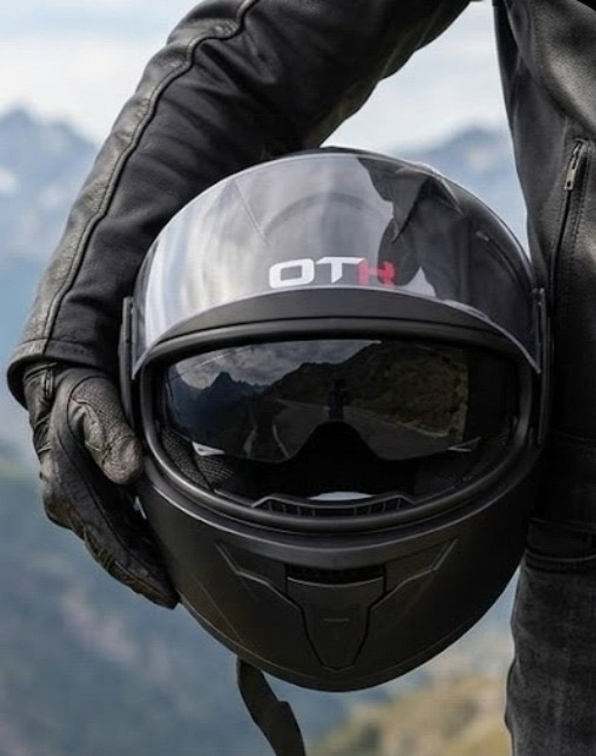Image of OTH FighterPanther Motorbike Helmet (Matt Black)